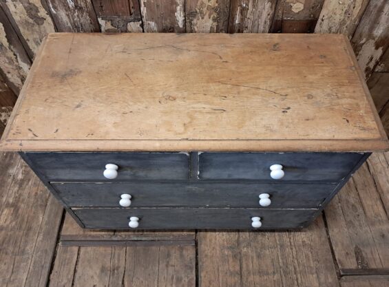 painted pine and oak 2 over 2 chest of drawers furniture drawers