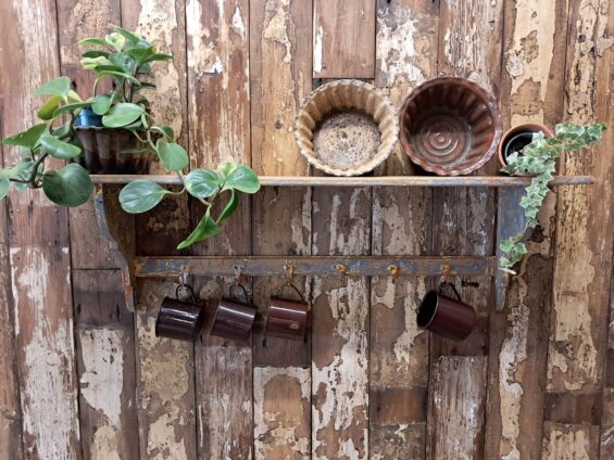 painted wooden shelf decorative homewares storage