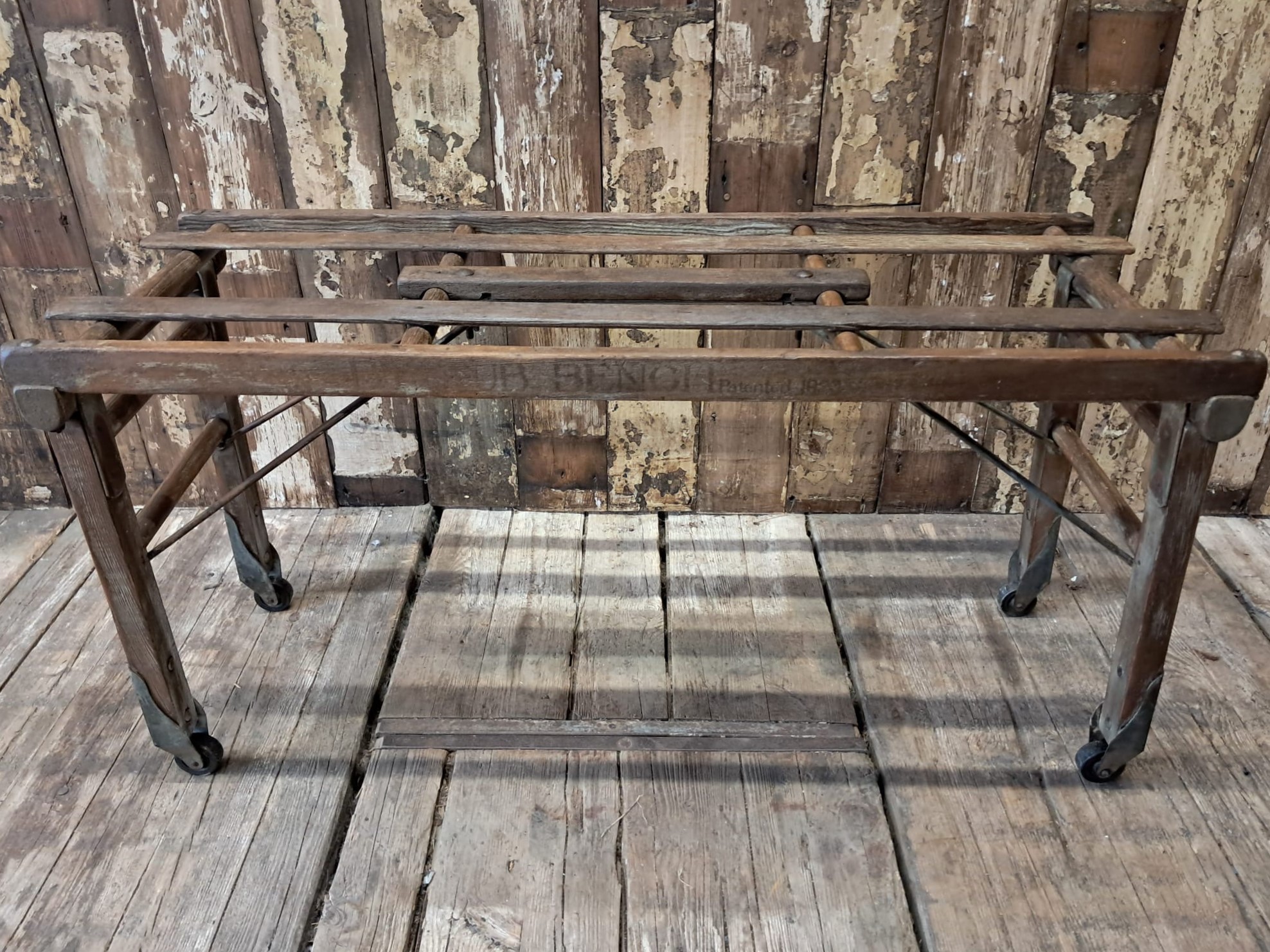 wooden folding wash tub stand bench storage furniture decorative homewares