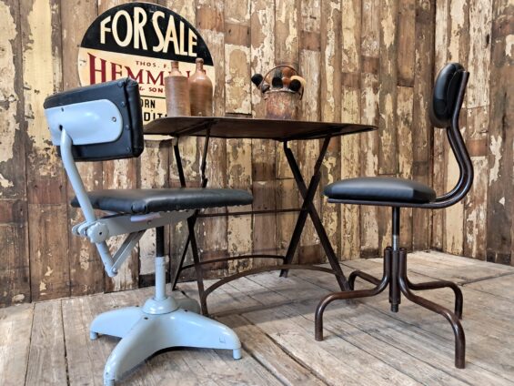 steel tanker style factory chair seating industrial