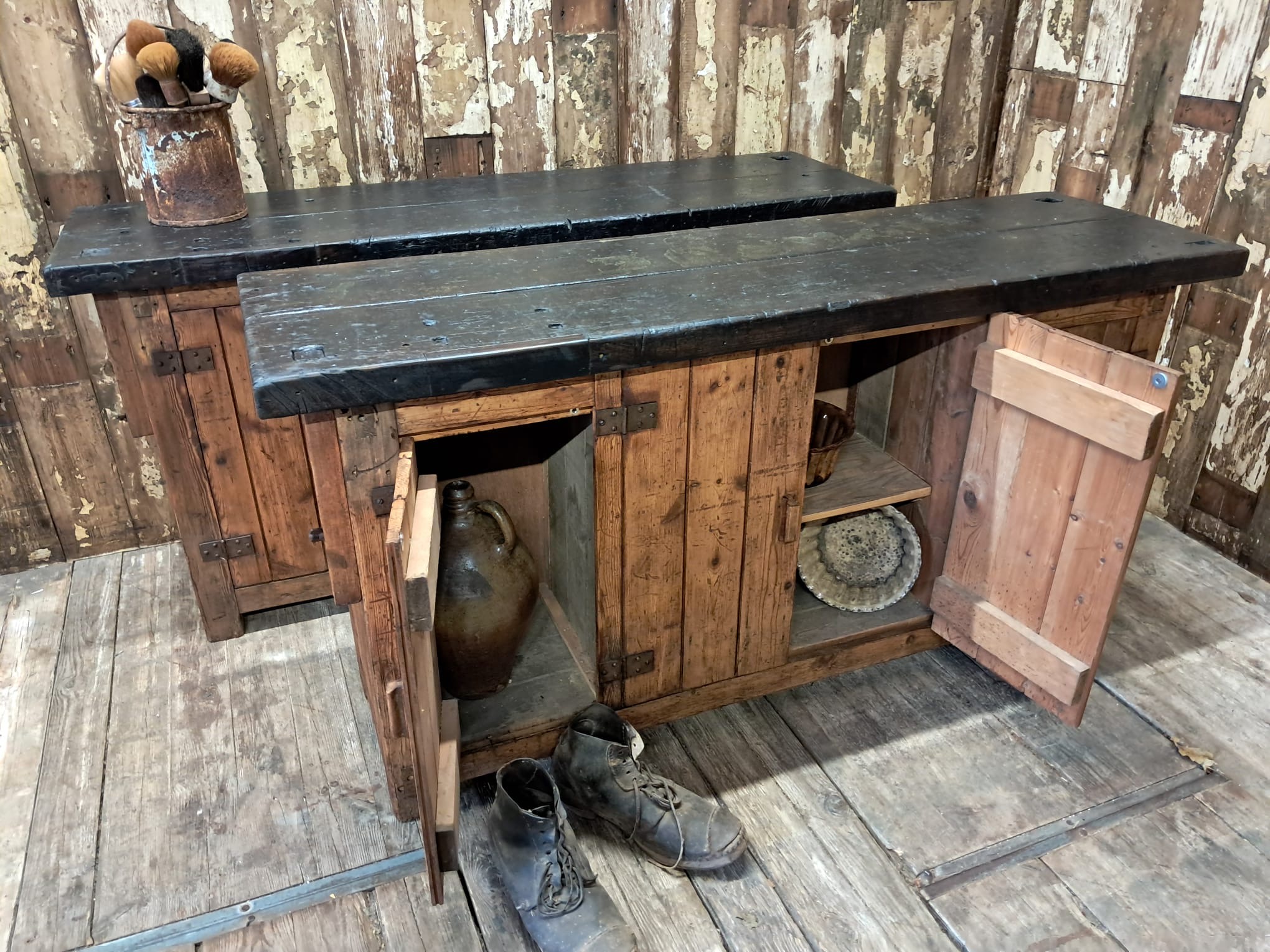 wooden workbench storage unit furniture cupboards and cabinets