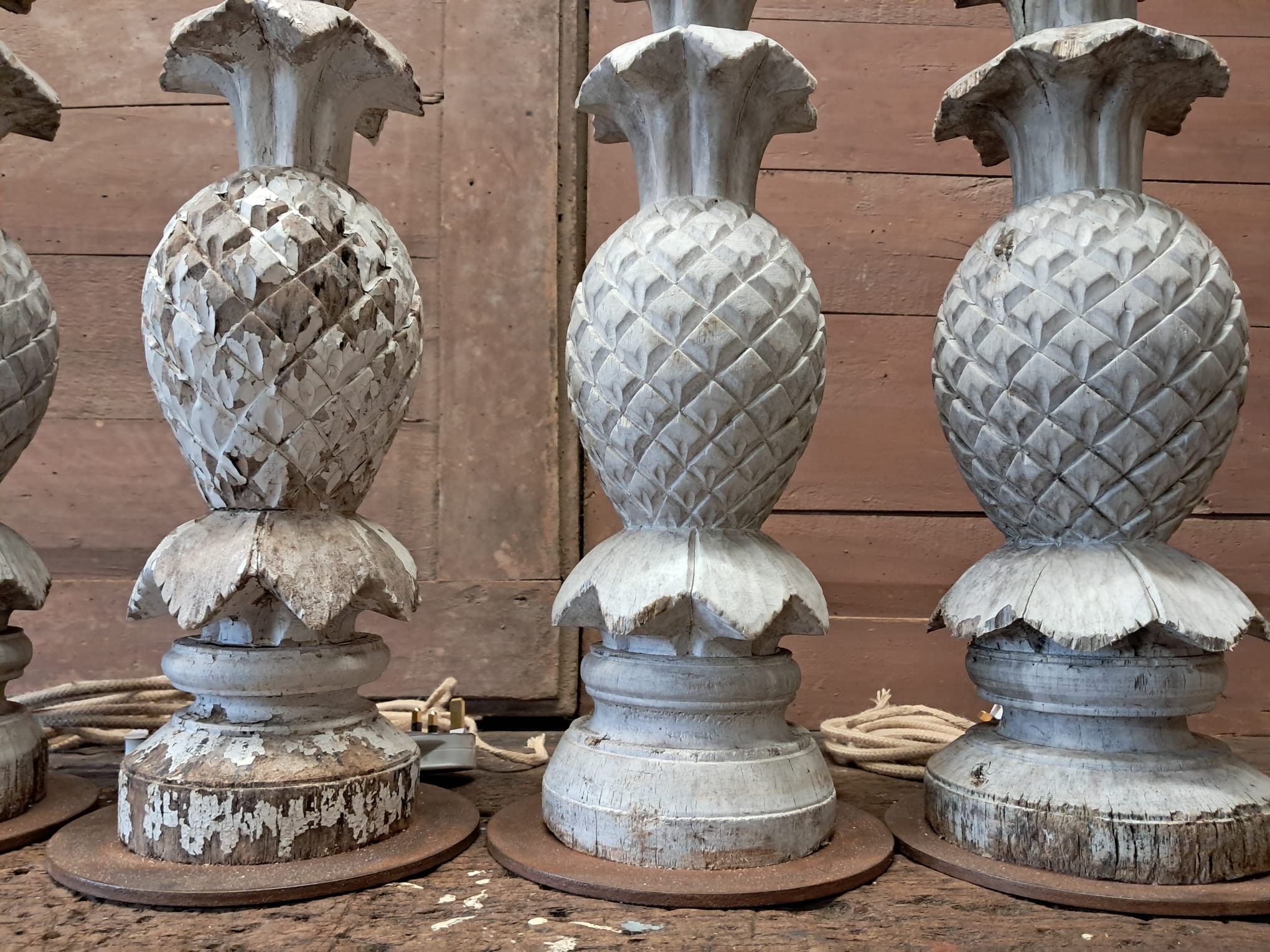 wooden carved lamp lighting bespoke