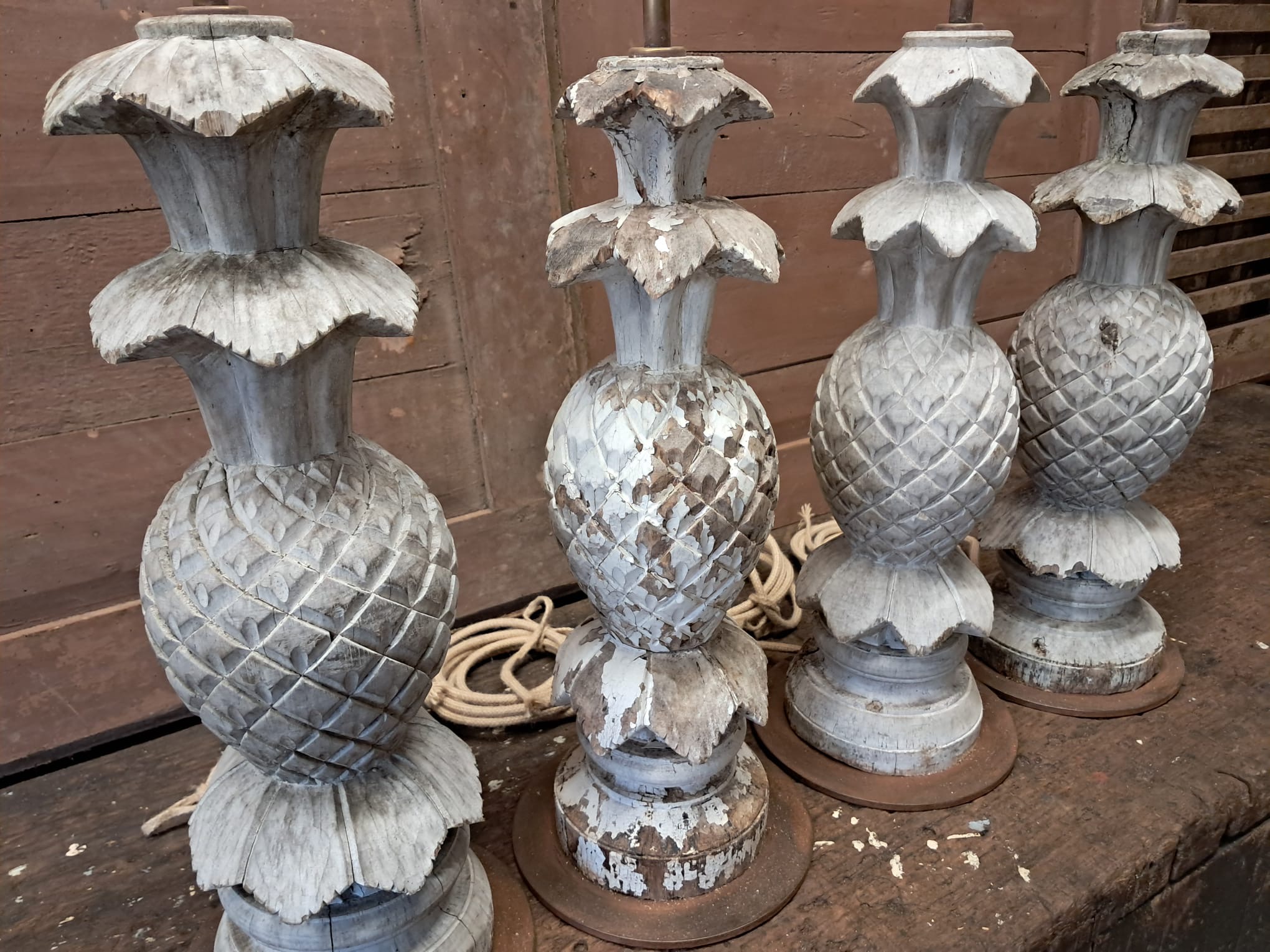 wooden carved lamp lighting bespoke