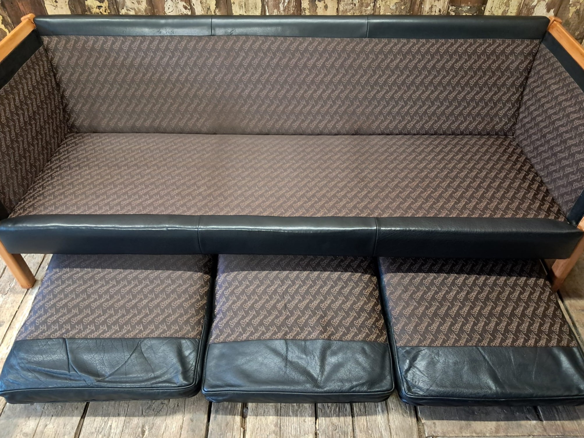 leather beech three seat danish stouby seating sofas