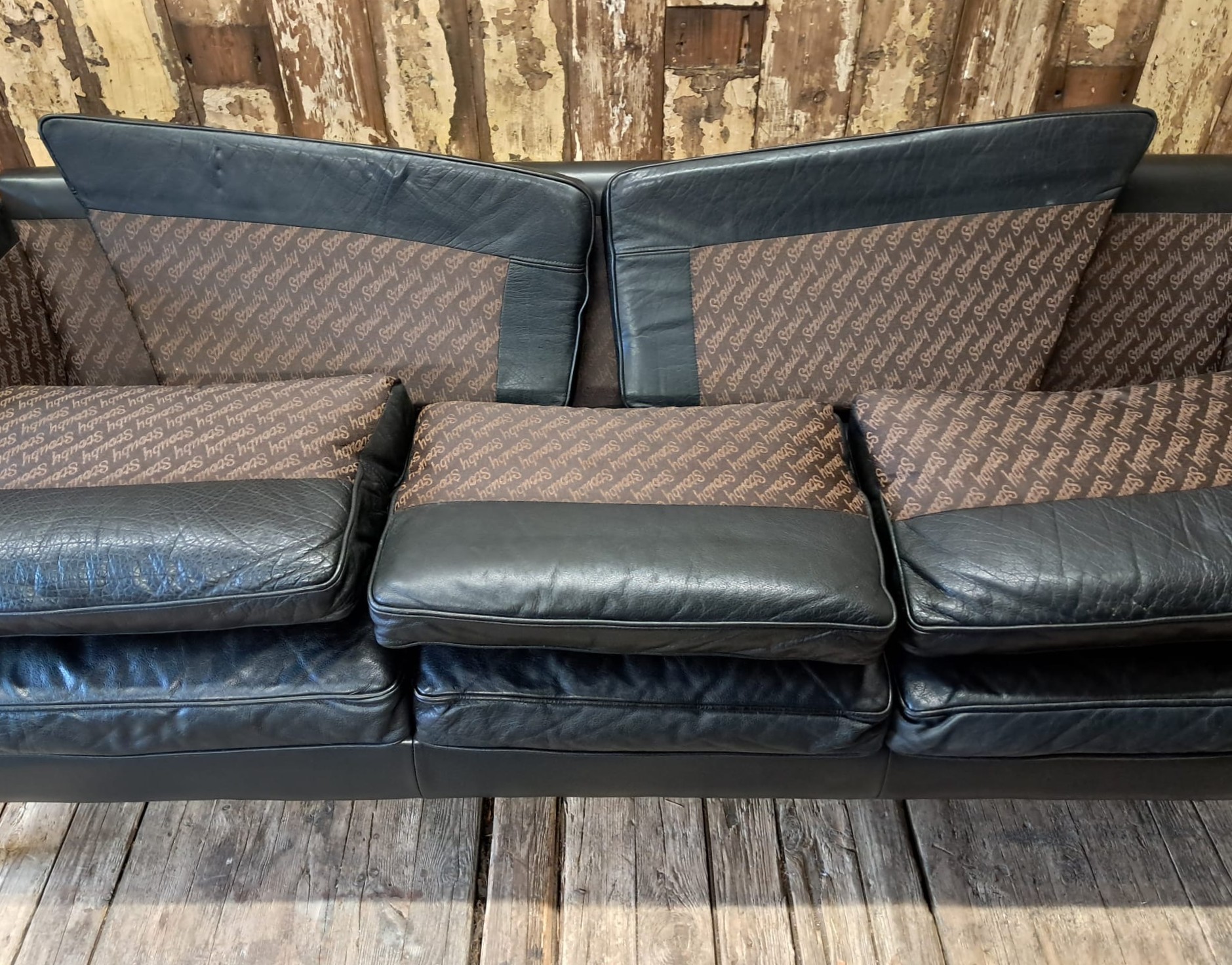 leather beech three seat danish stouby seating sofas