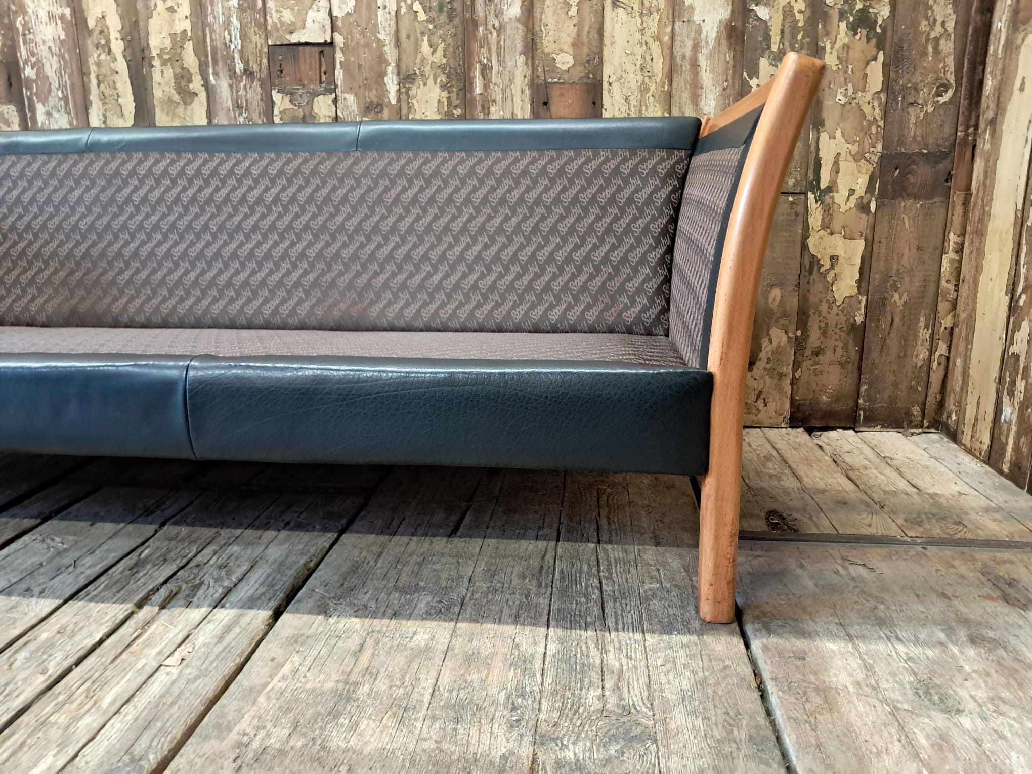 leather beech three seat danish stouby seating sofas