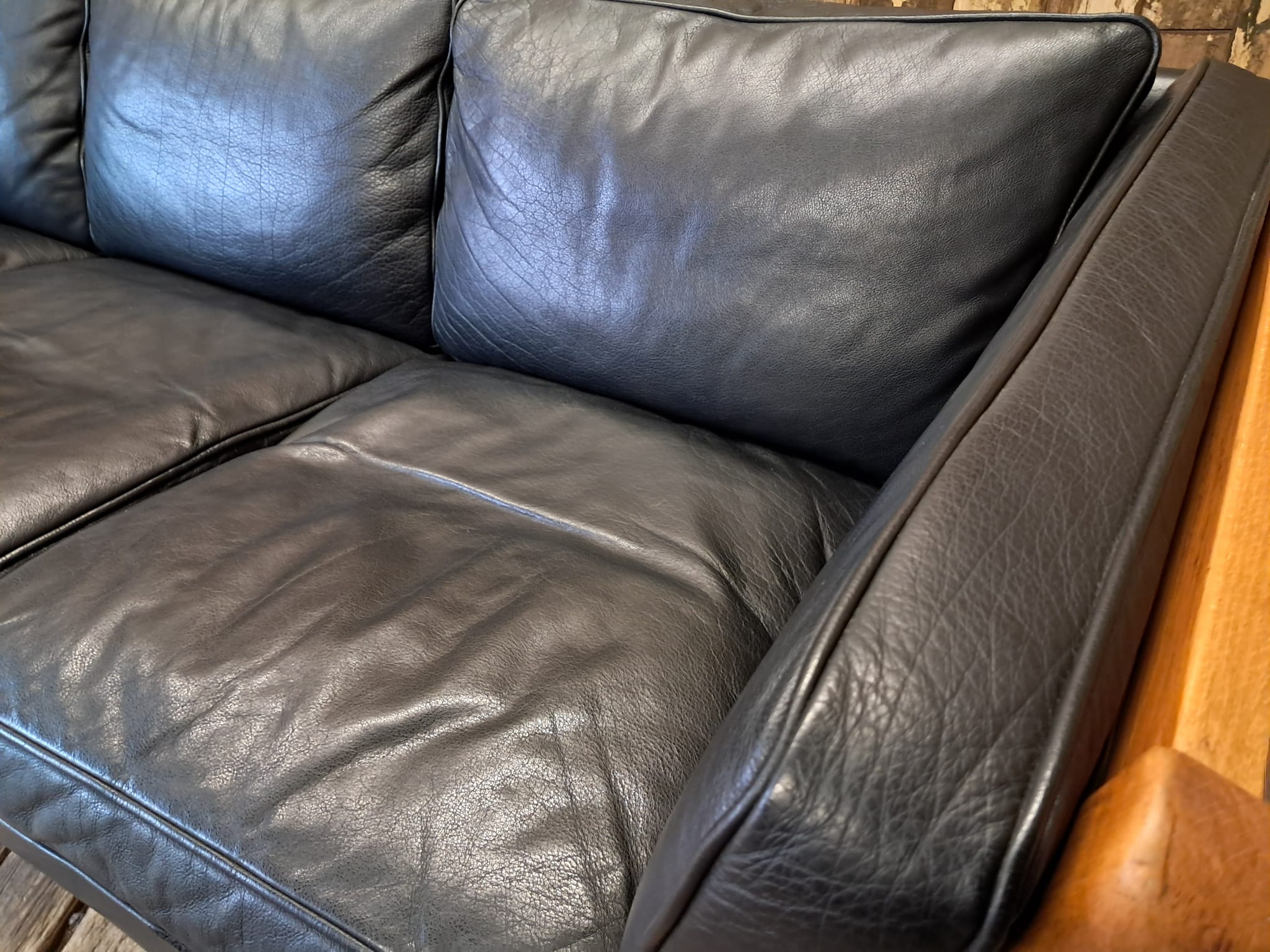 leather beech three seat danish stouby seating sofas