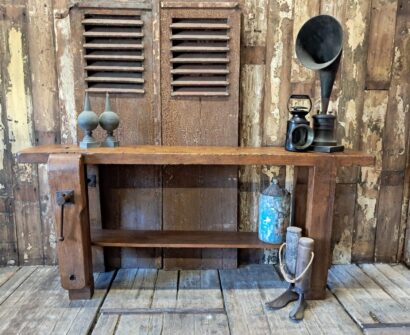 wooden workbench vice furniture tables industrial