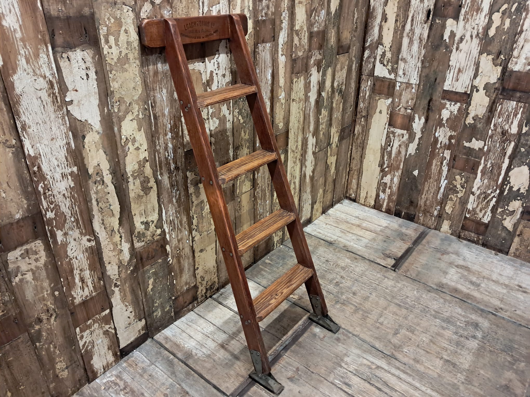 hardwood wall ladder shelf decorative homewares garden