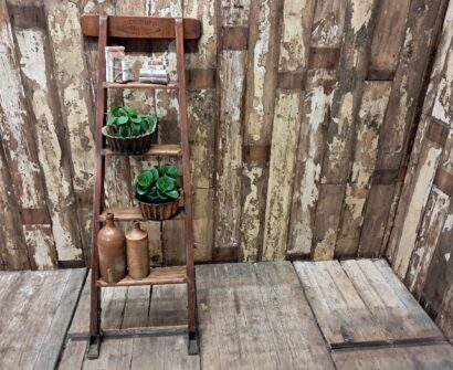 hardwood wall ladder shelf decorative homewares garden