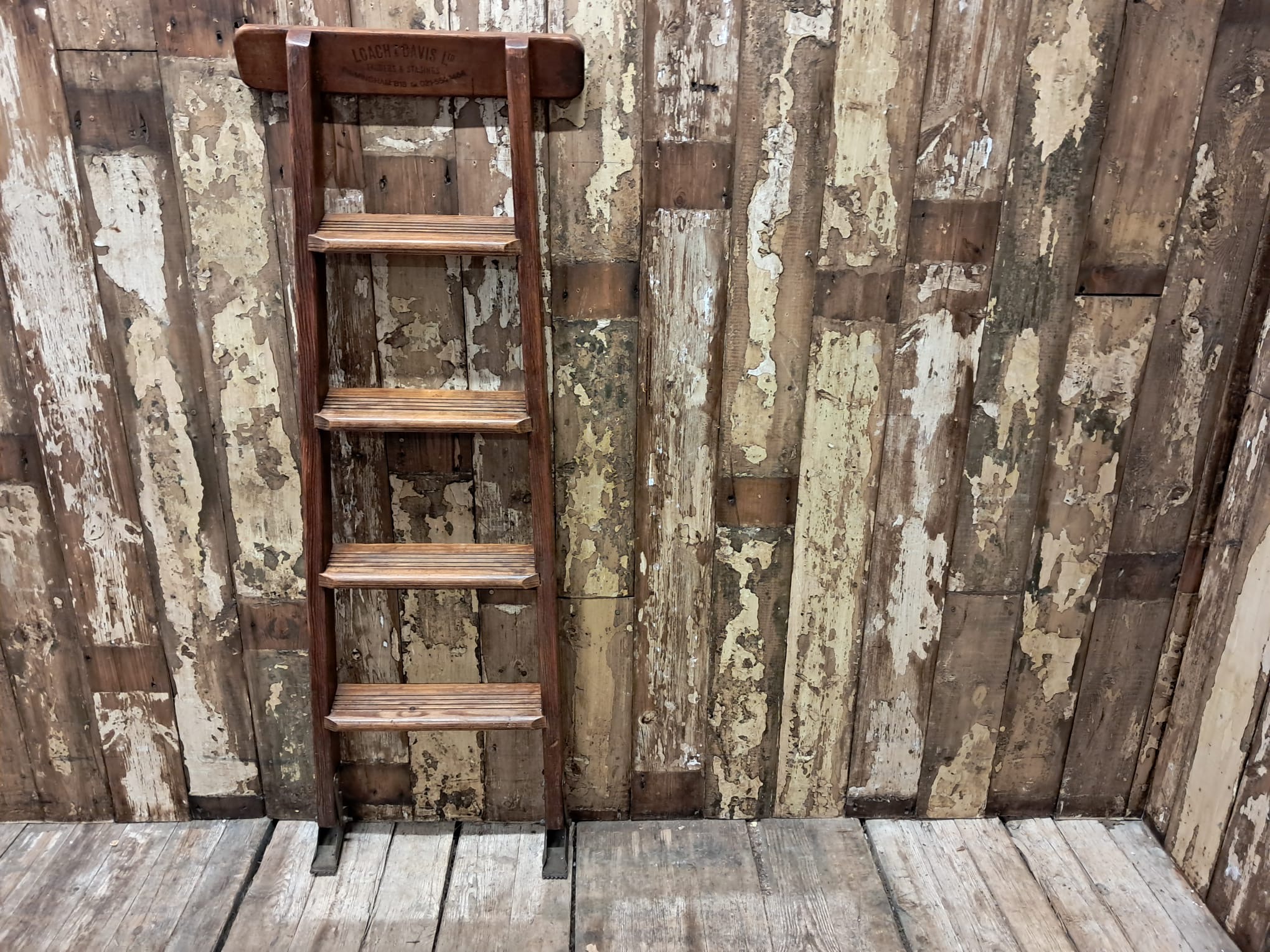 hardwood wall ladder shelf decorative homewares garden