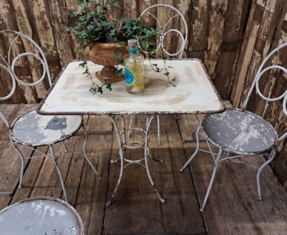 painted metal bistro table garden furniture
