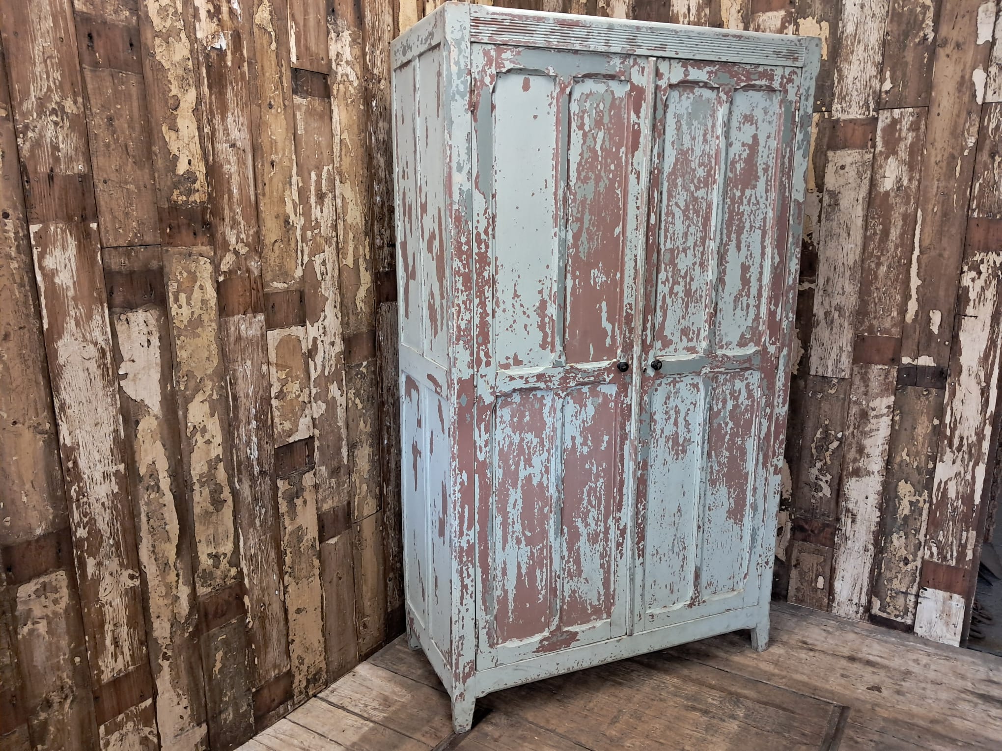 painted wooden shelved pantry cupboard furniture cupboards & cabinets