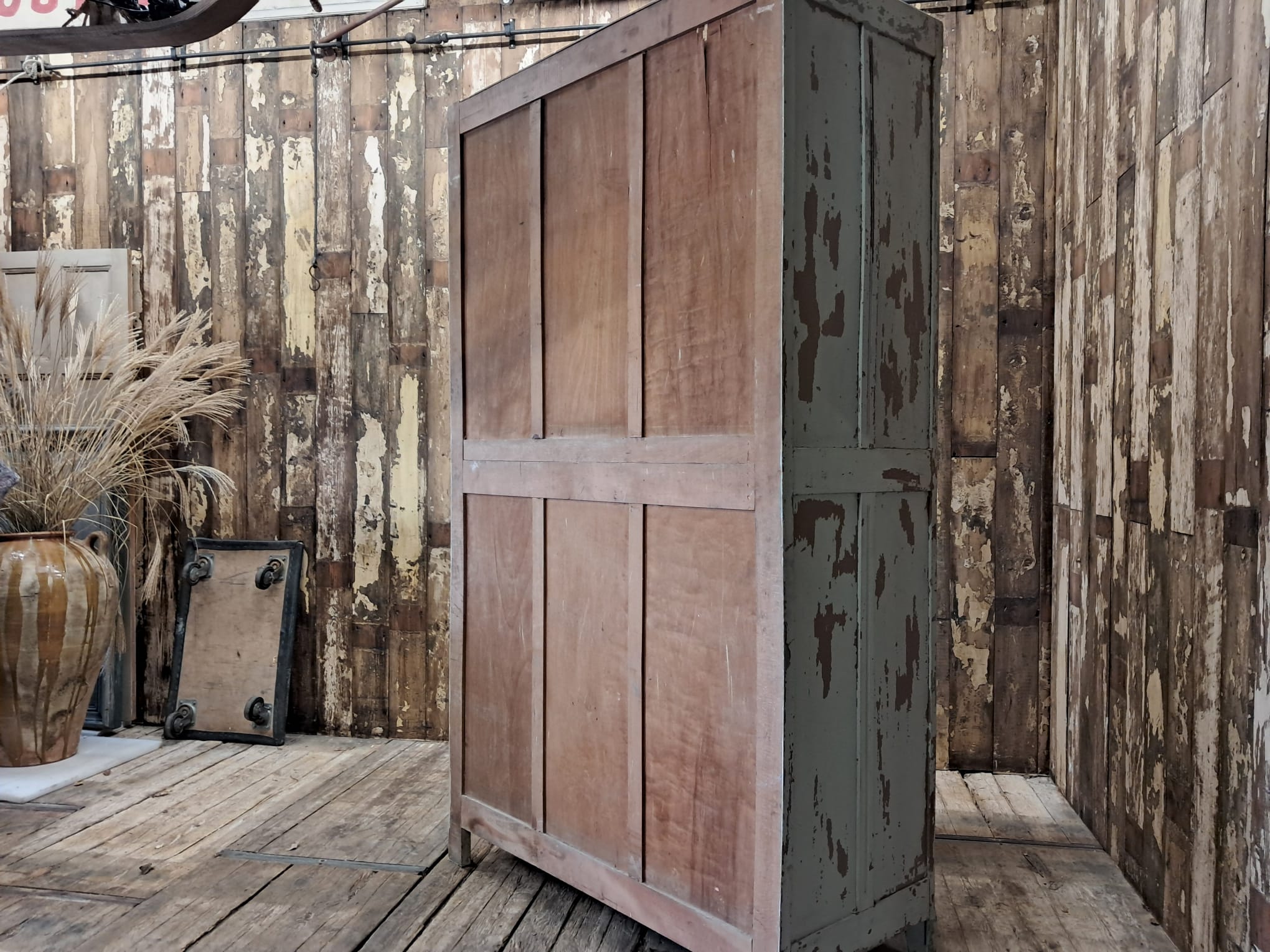 painted wooden shelved pantry cupboard furniture cupboards & cabinets