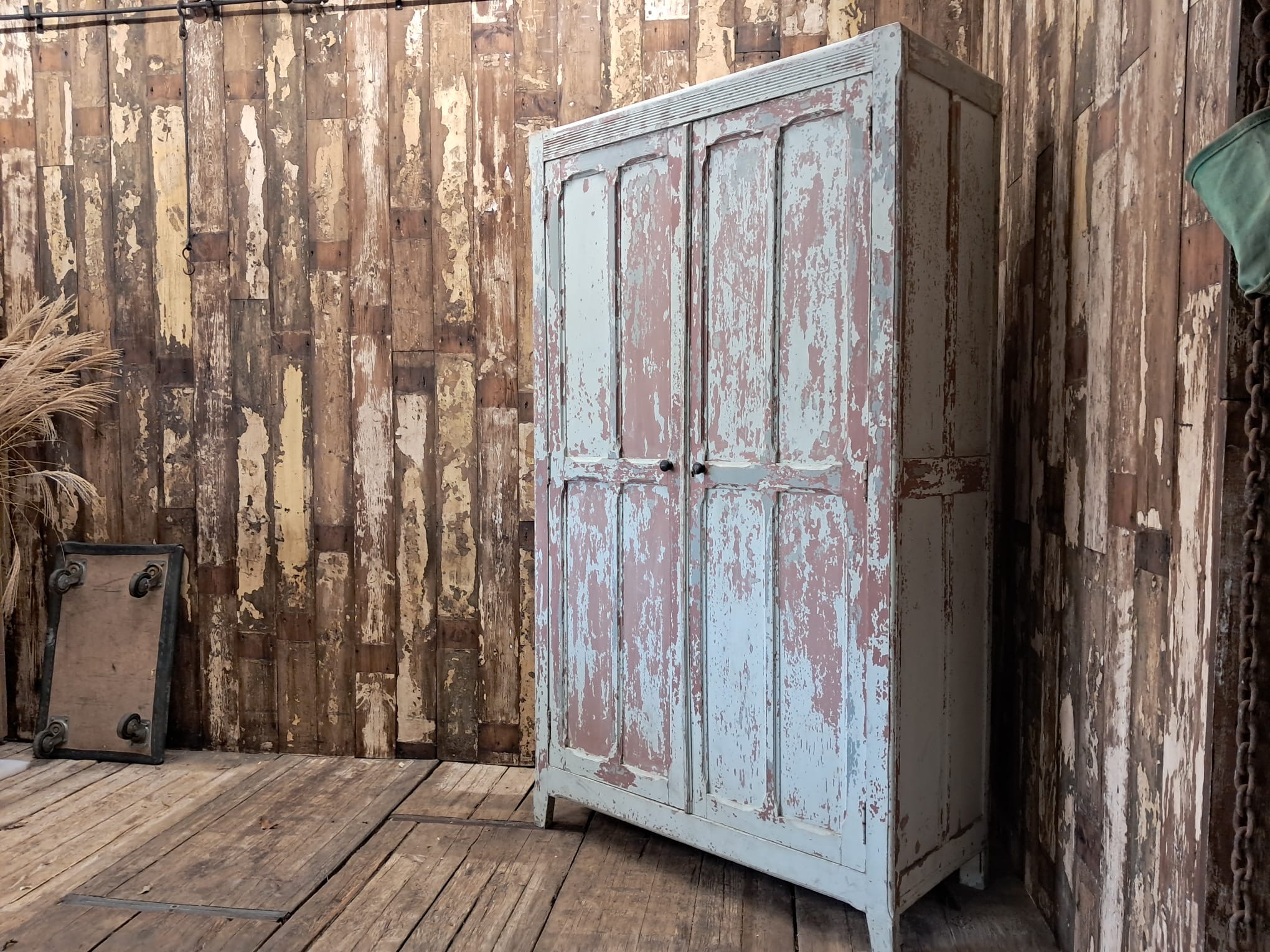 painted wooden shelved pantry cupboard furniture cupboards & cabinets