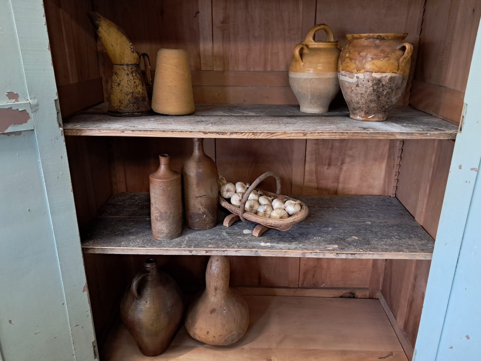 painted wooden shelved pantry cupboard furniture cupboards & cabinets