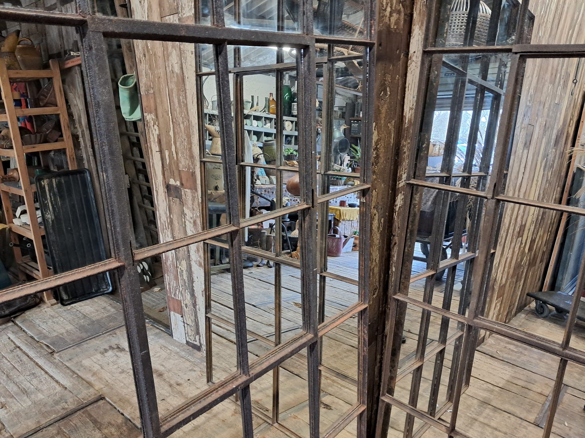 steel straight edge window mirror mirrors garden