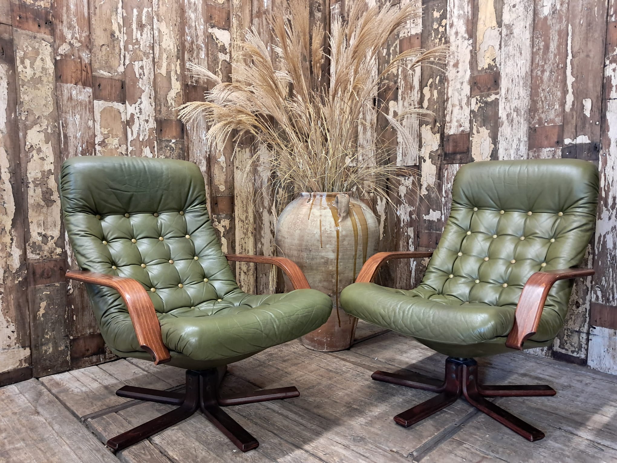 leather wood midcentury swivel chairs seating armchairs