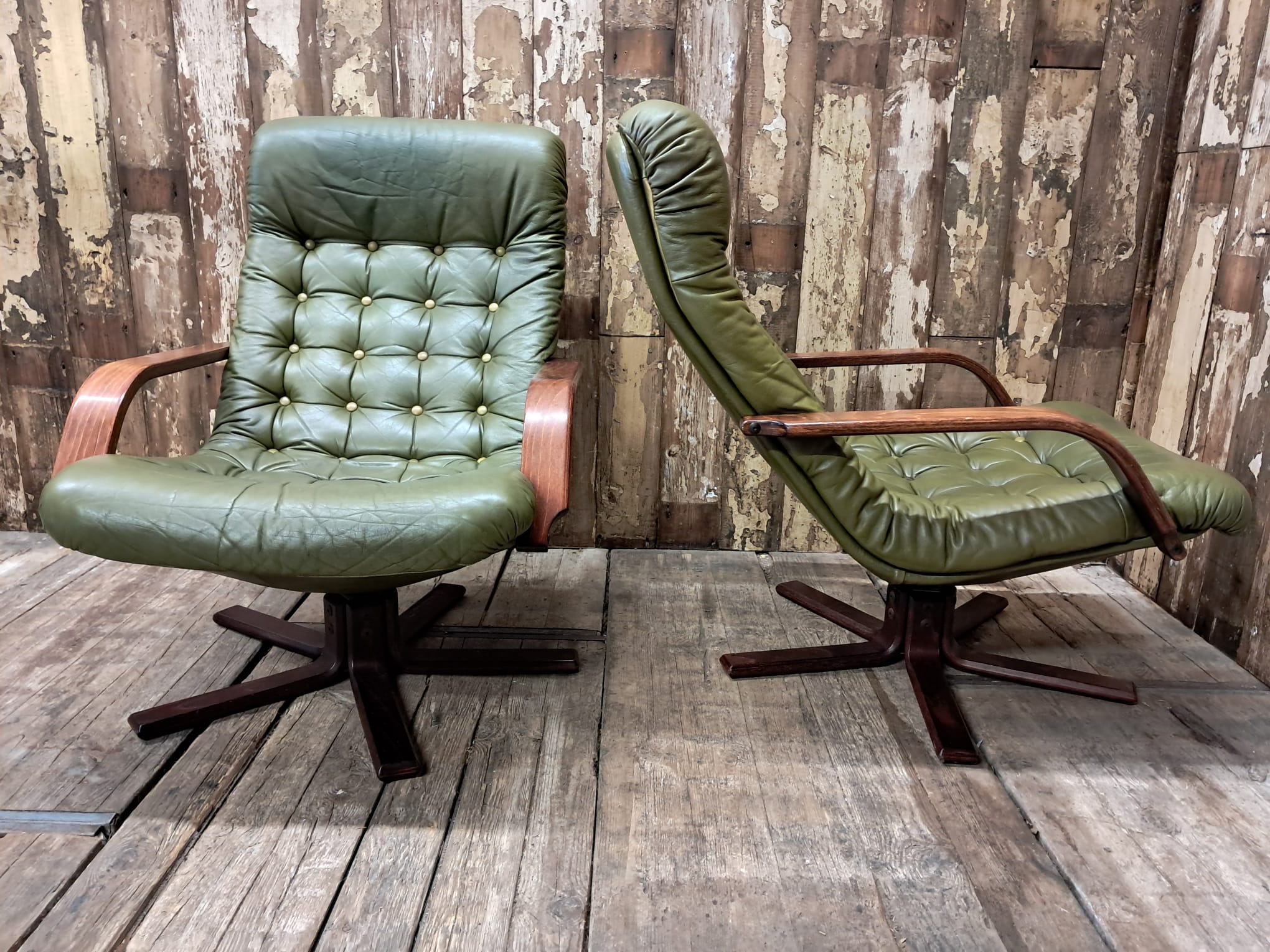 leather wood midcentury swivel chairs seating armchairs