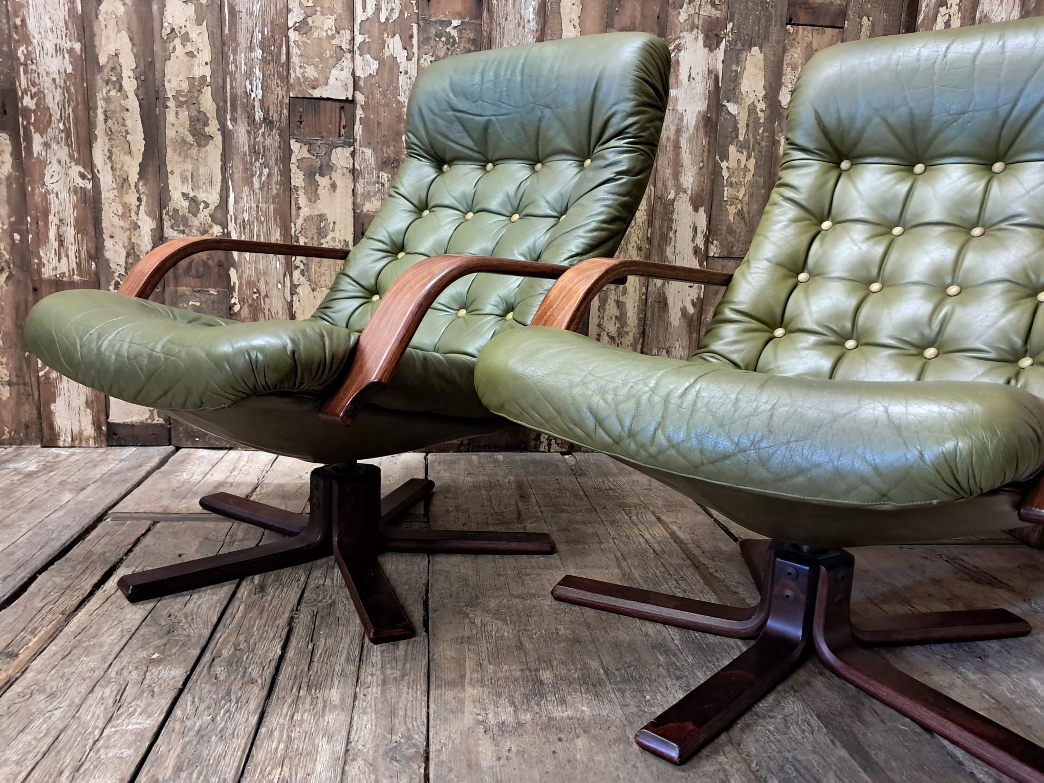 leather wood midcentury swivel chairs seating armchairs