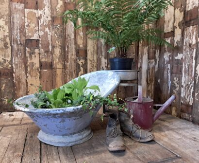 tin steel hip bath garden decorative homewares