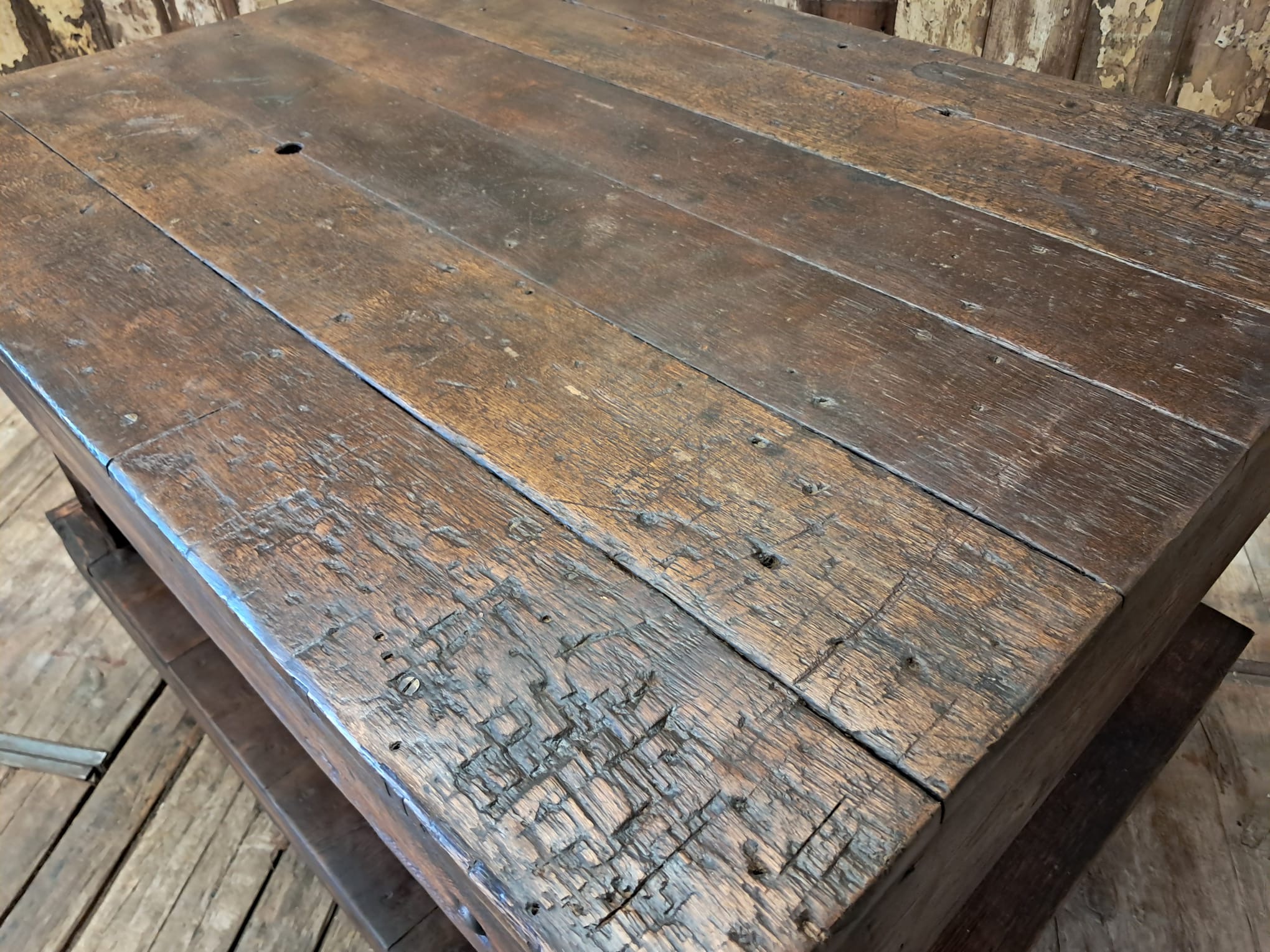 pine industrial trolley workstation table furniture tables industrial