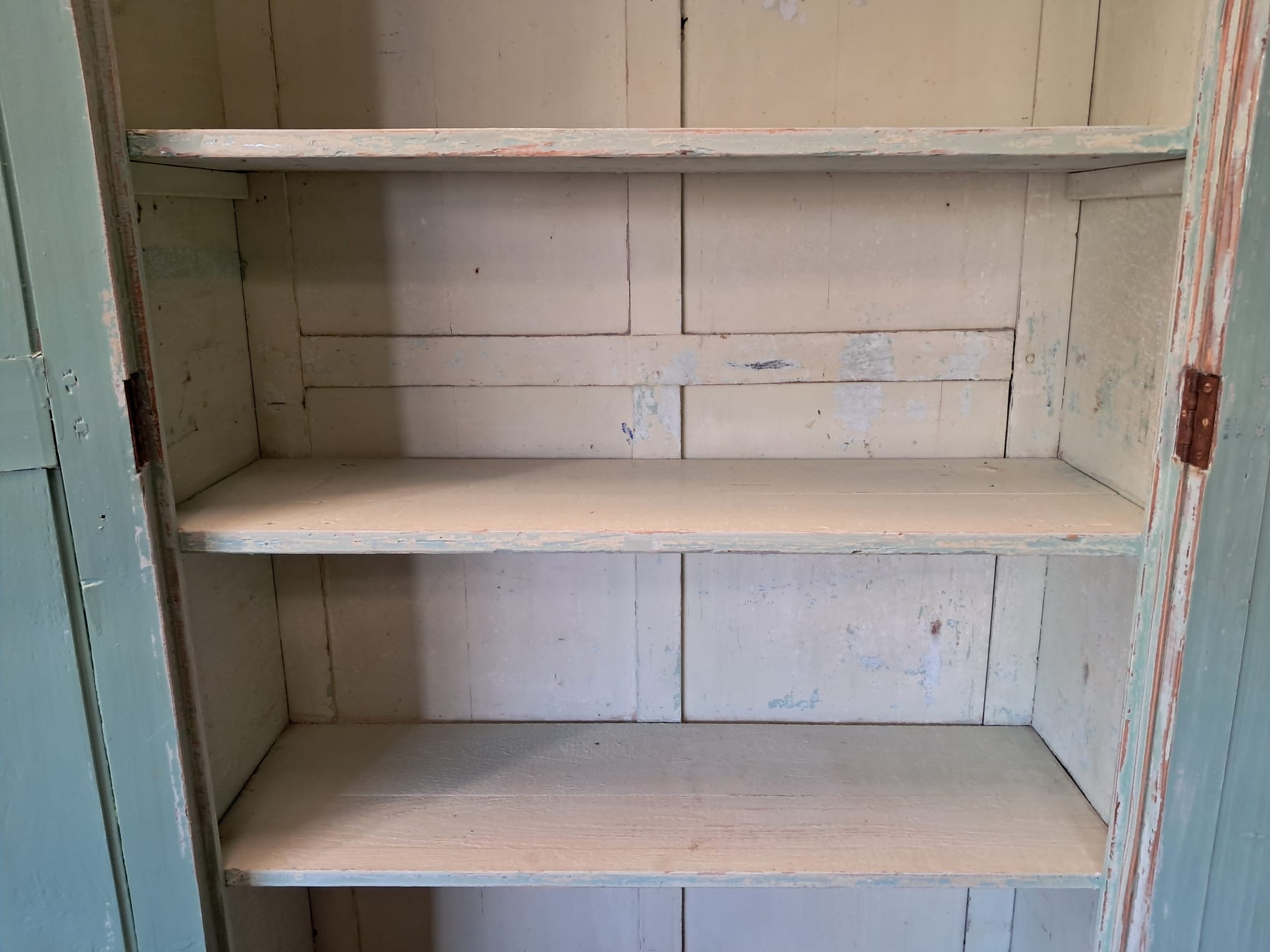 painted wooden shelved pantry cupboard furniture cupboards & cabinets