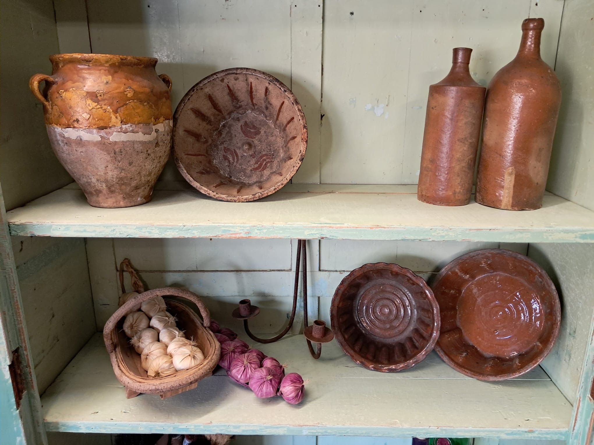 painted wooden shelved pantry cupboard furniture cupboards & cabinets