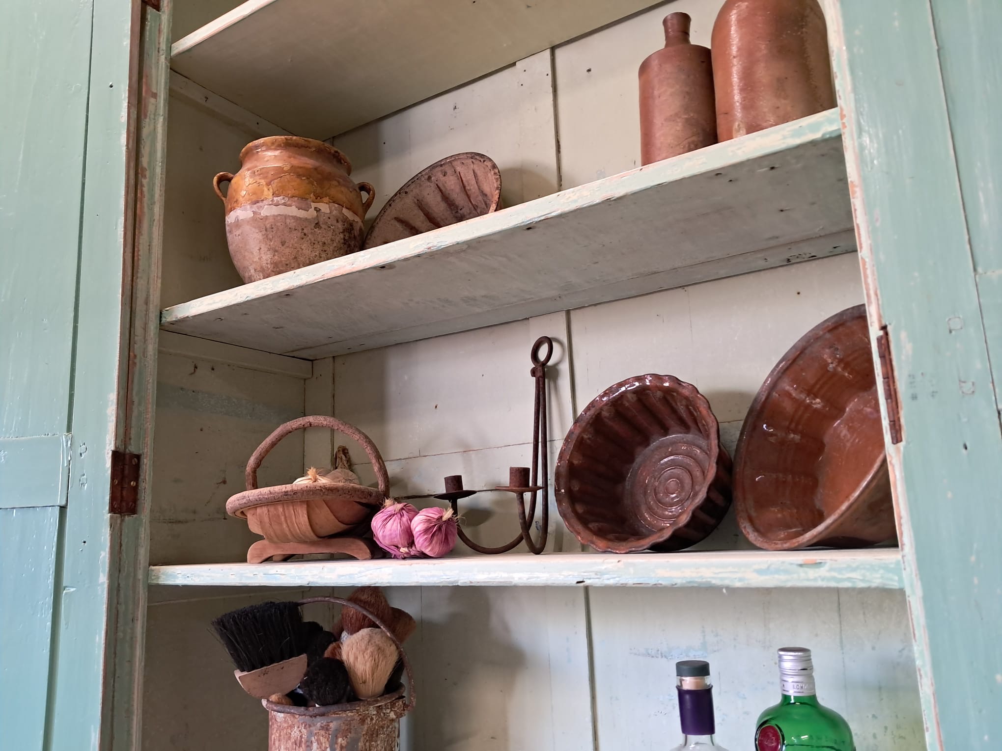 painted wooden shelved pantry cupboard furniture cupboards & cabinets