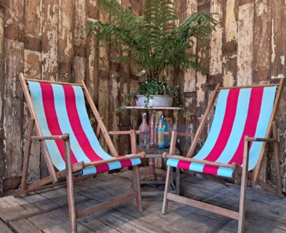 teak and canvas deckchairs garden furniture occasional chairs