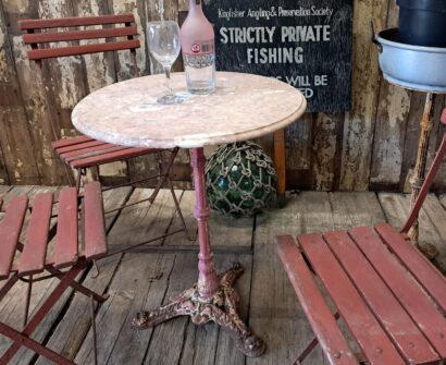 iron marble round bistro table garden furniture tables