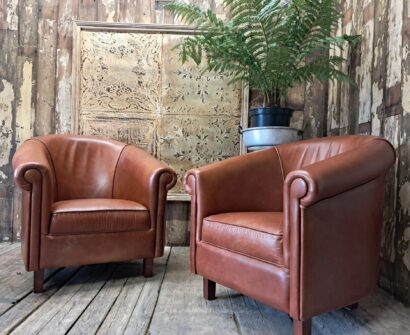 vintage lambs leather tub chairs seating armchairs