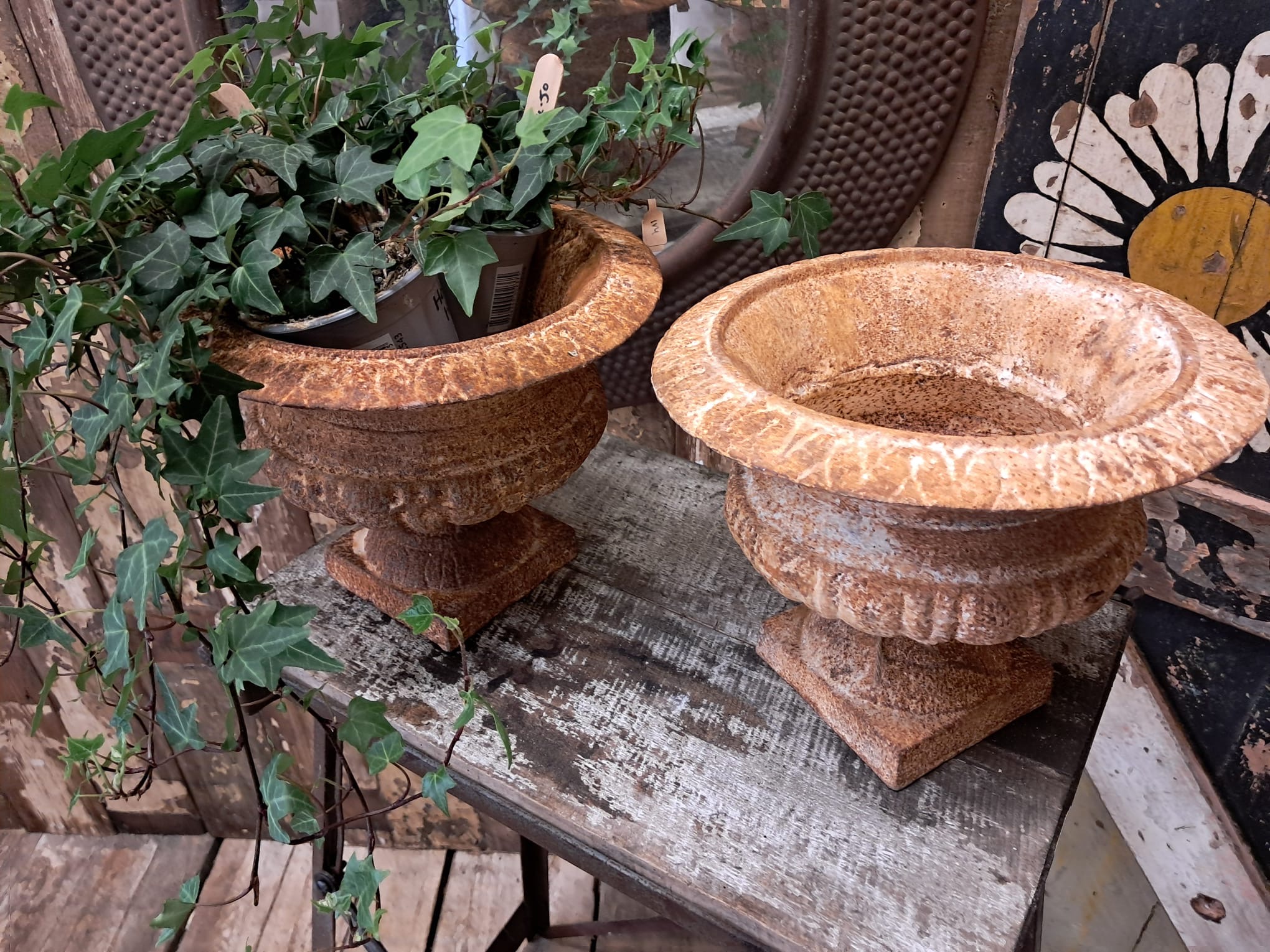 cast iron urn garden planters decorative homewares