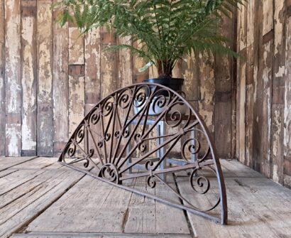 wrought iron semi circular window grille transom frame decorative homewares, garden, artefacts