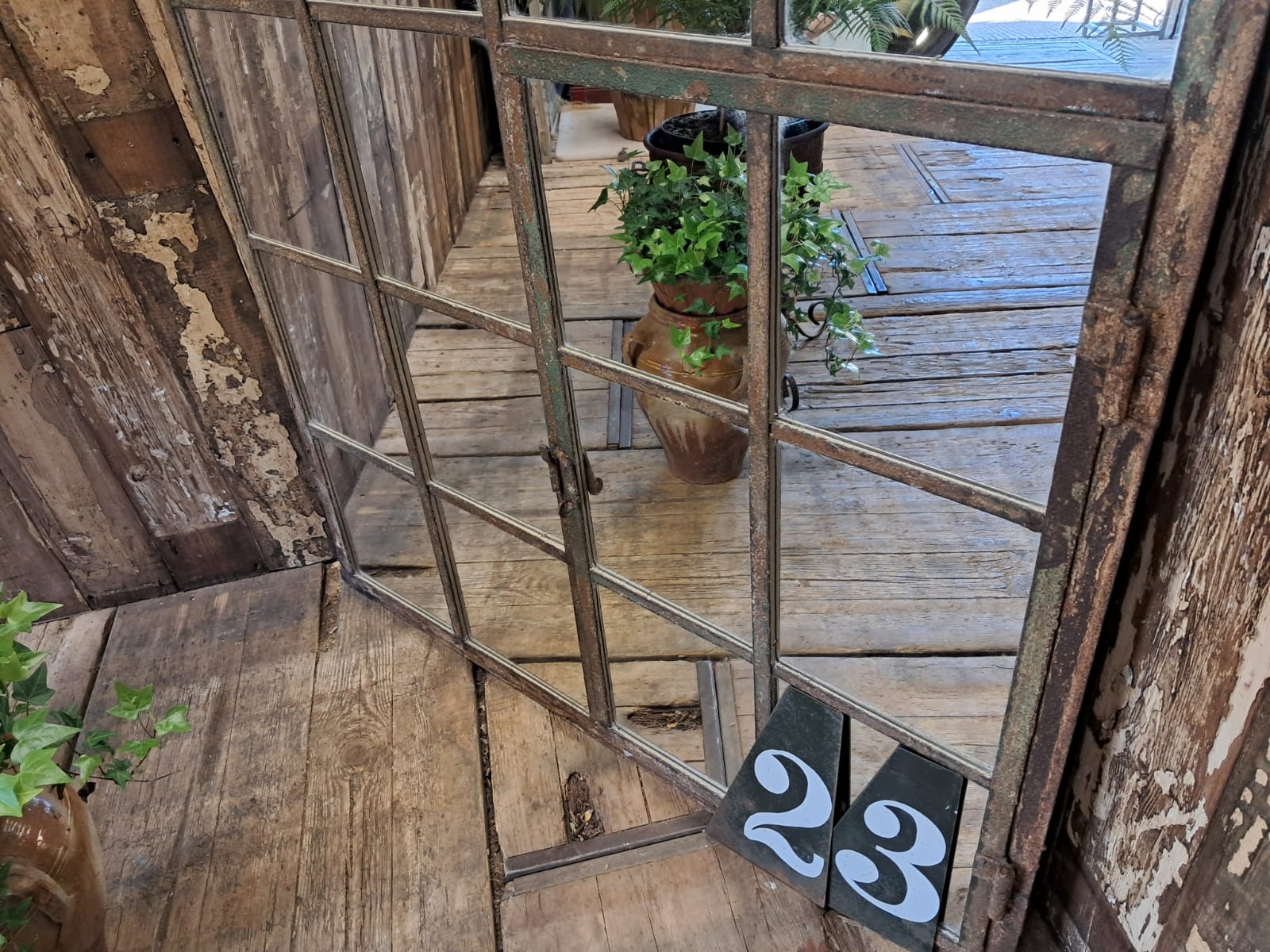 steel arch top factory window mirror mirrors garden