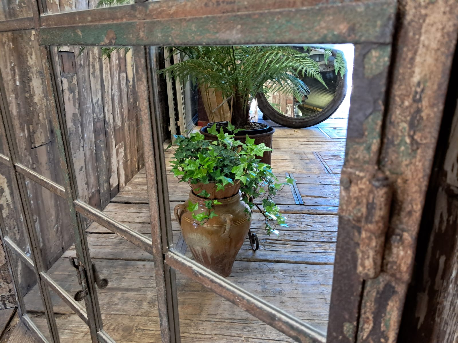 steel arch top factory window mirror mirrors garden