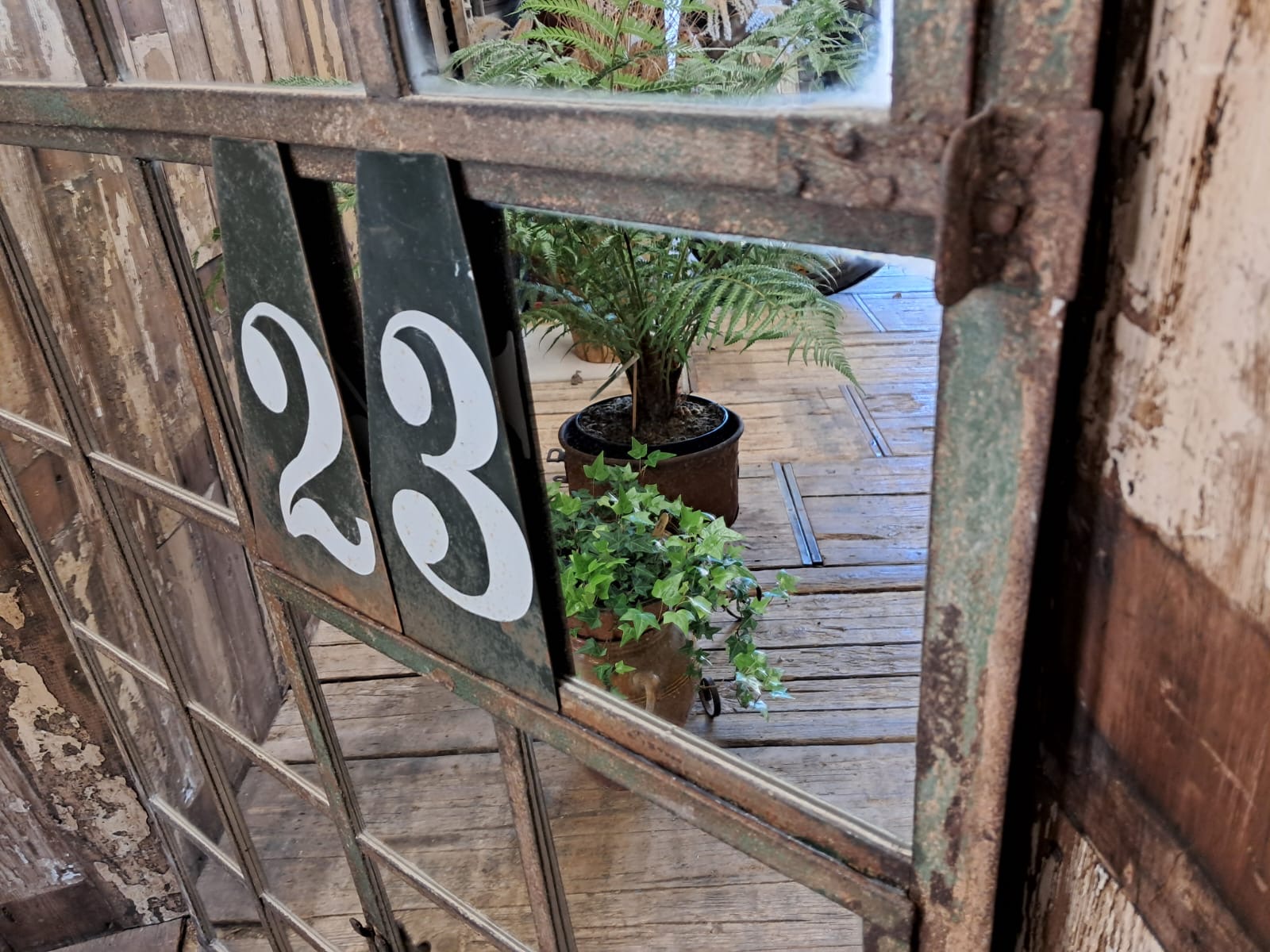 steel arch top factory window mirror mirrors garden