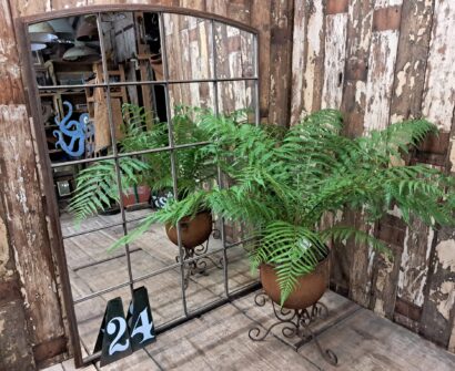 wrought iron arch top window mirror mirrors garden