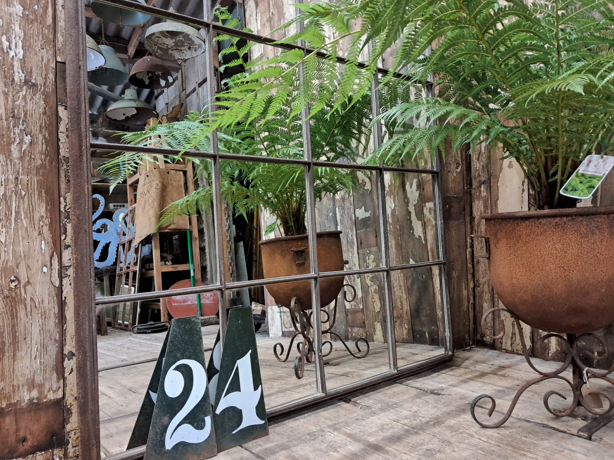 wrought iron arch top window mirror mirrors garden