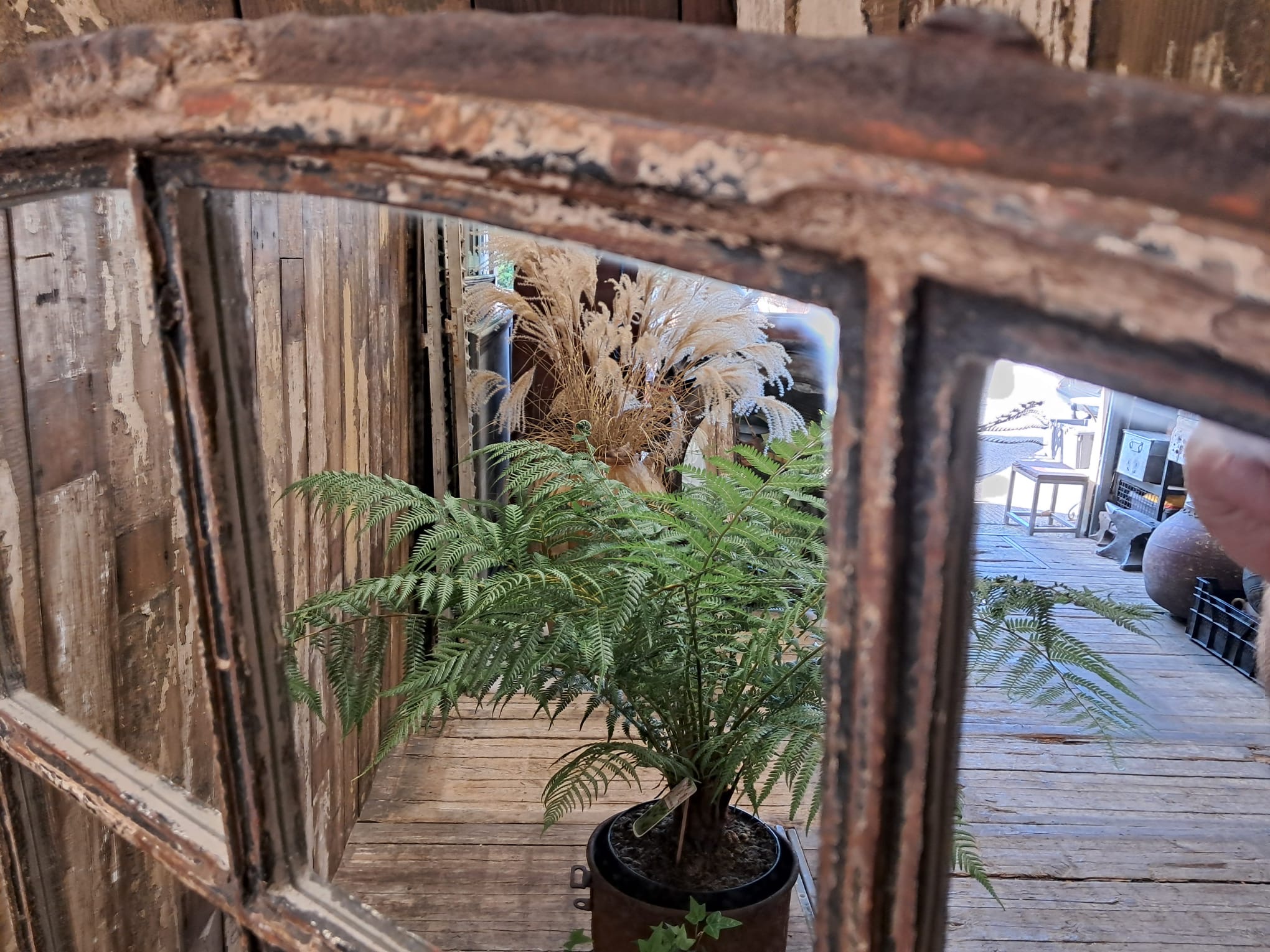 wrought iron arch top factory window mirror mirrors garden