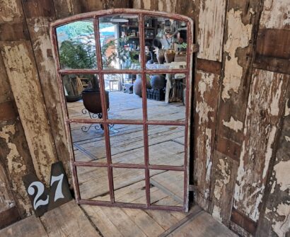 wrought iron arch top factory window mirror mirrors garden
