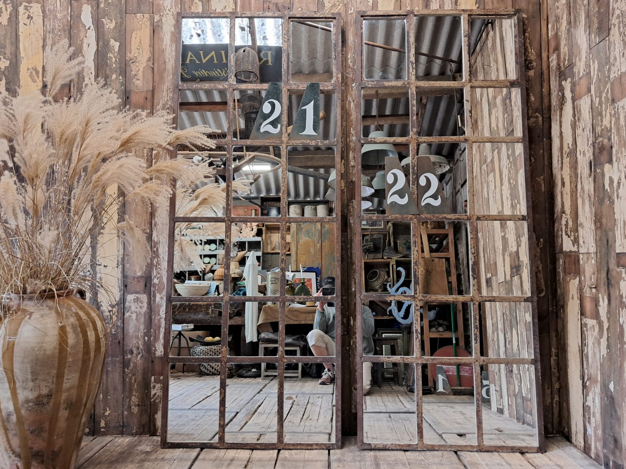 wrought iron straight edge window mirror mirrors garden