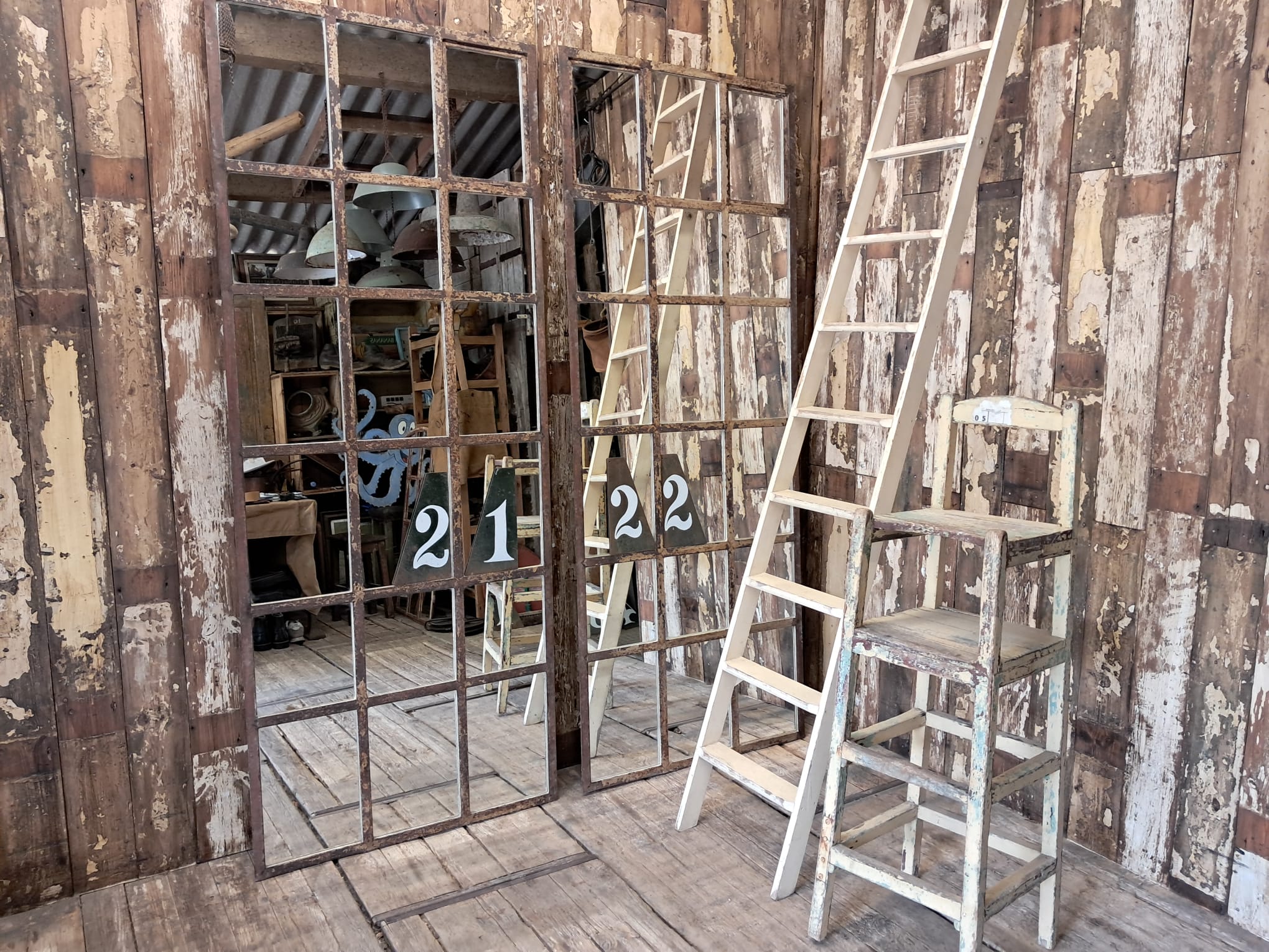 wrought iron straight edge window mirror mirrors garden