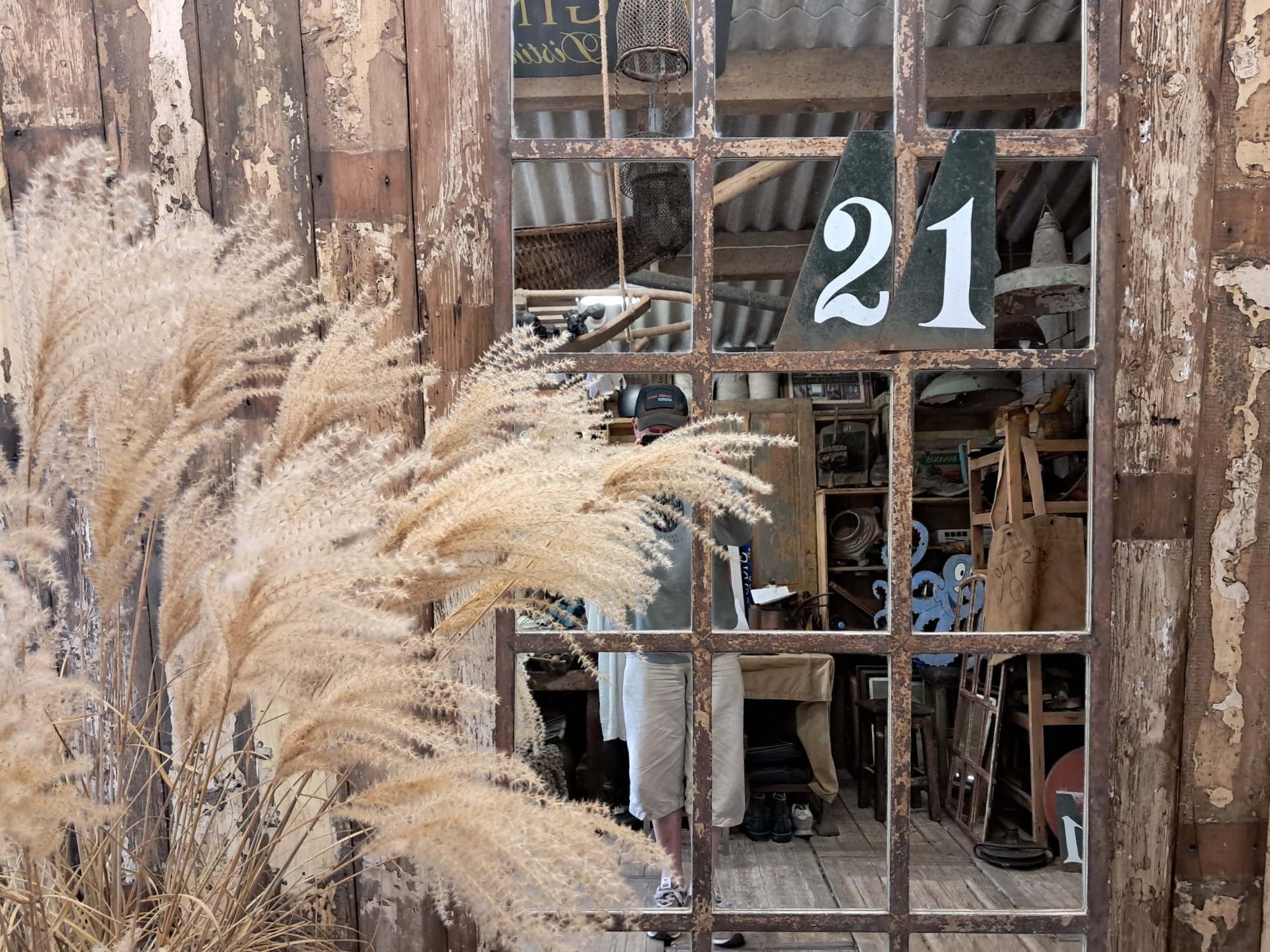 wrought iron straight edge window mirror mirrors garden