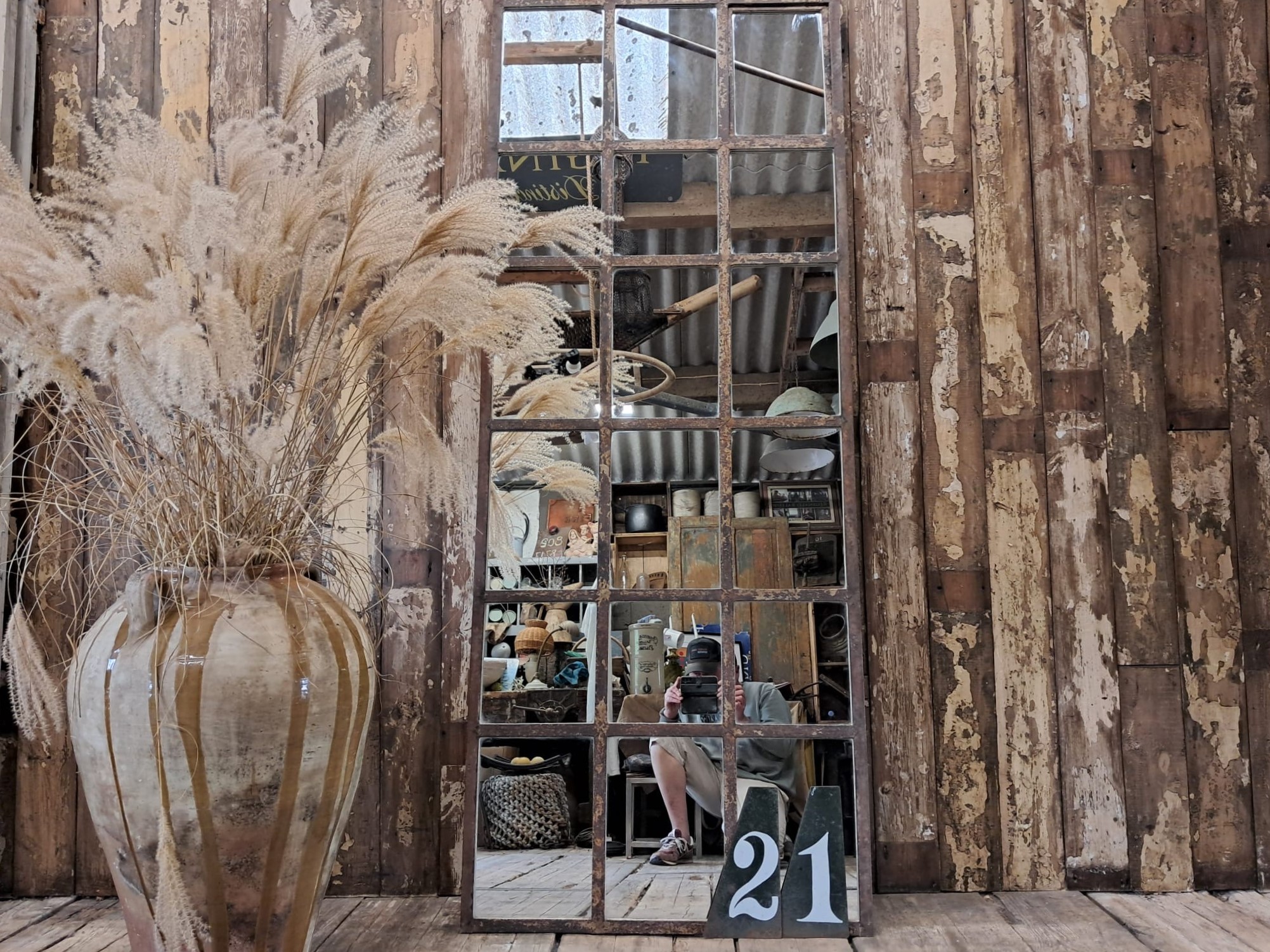 wrought iron straight edge window mirror mirrors garden