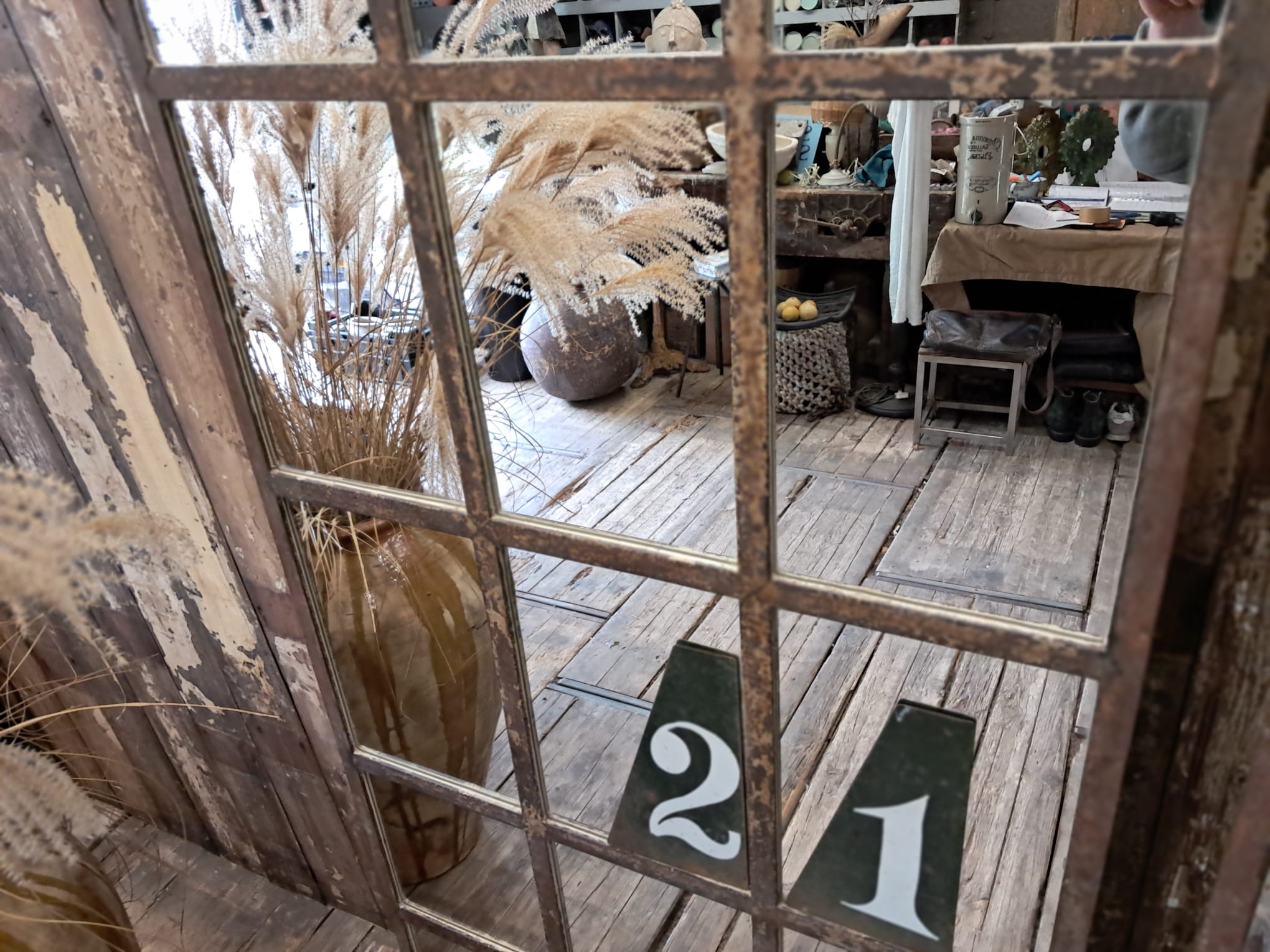 wrought iron straight edge window mirror mirrors garden