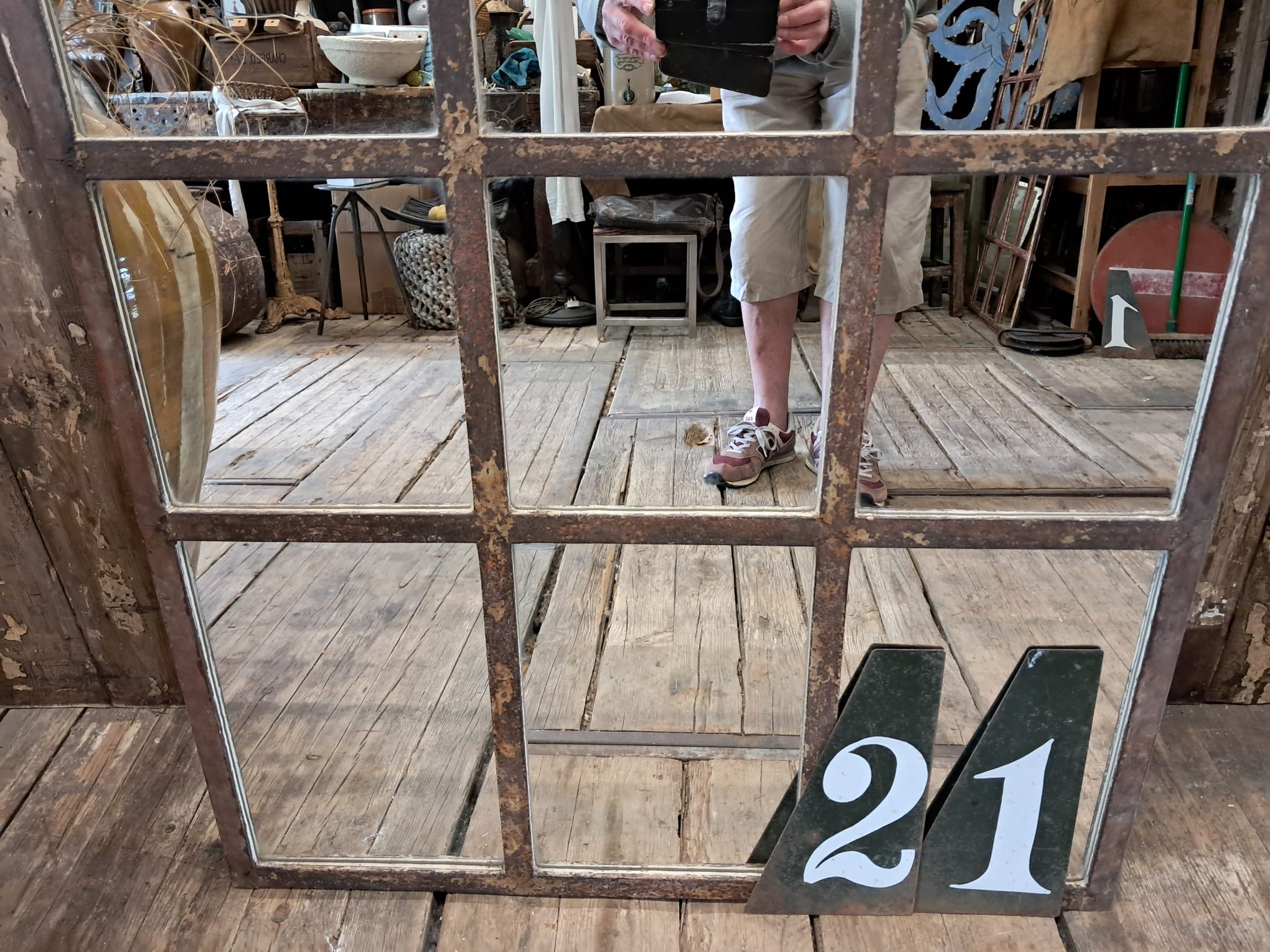 wrought iron straight edge window mirror mirrors garden