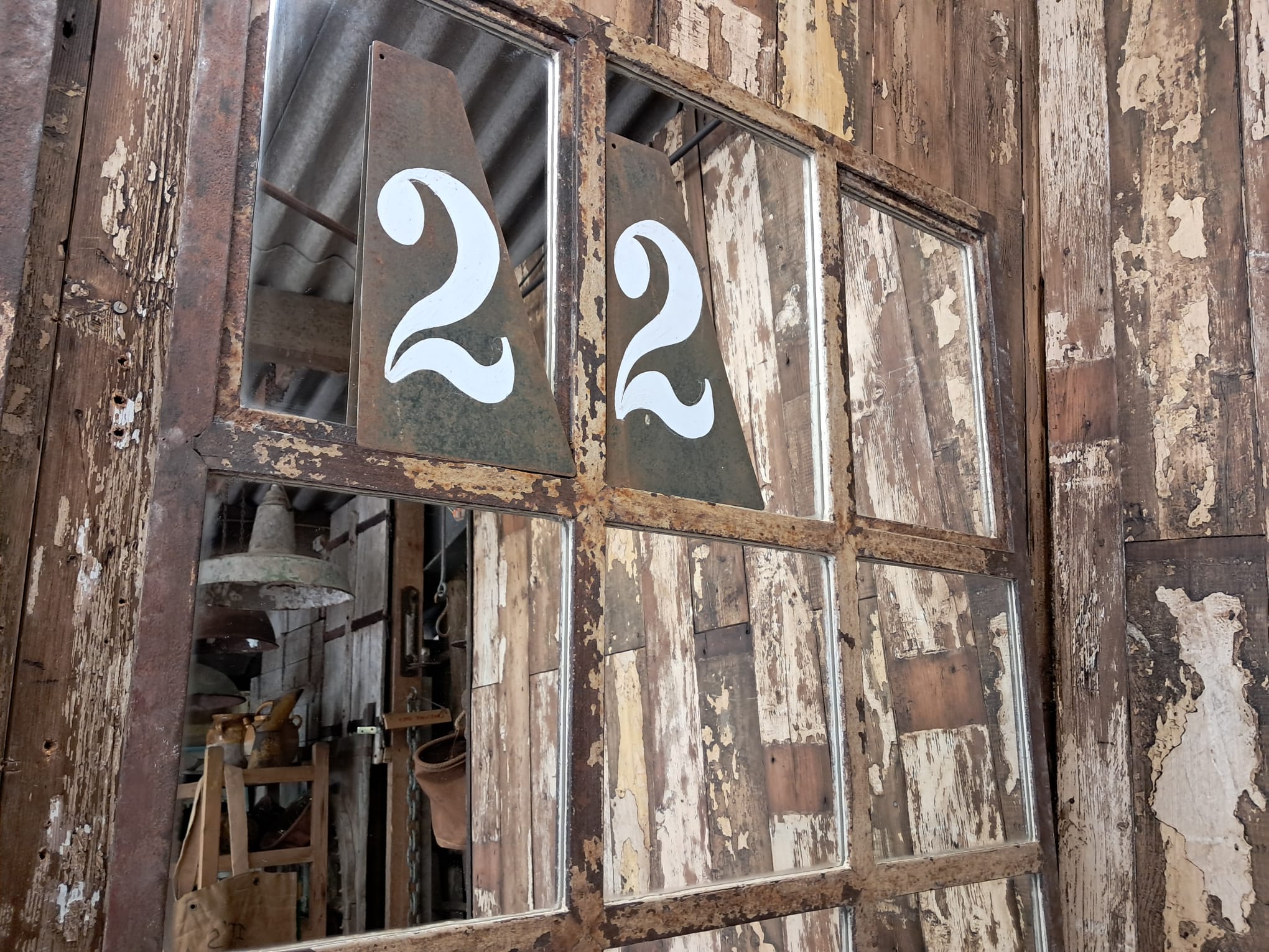 wrought iron straight edge window mirror mirrors garden