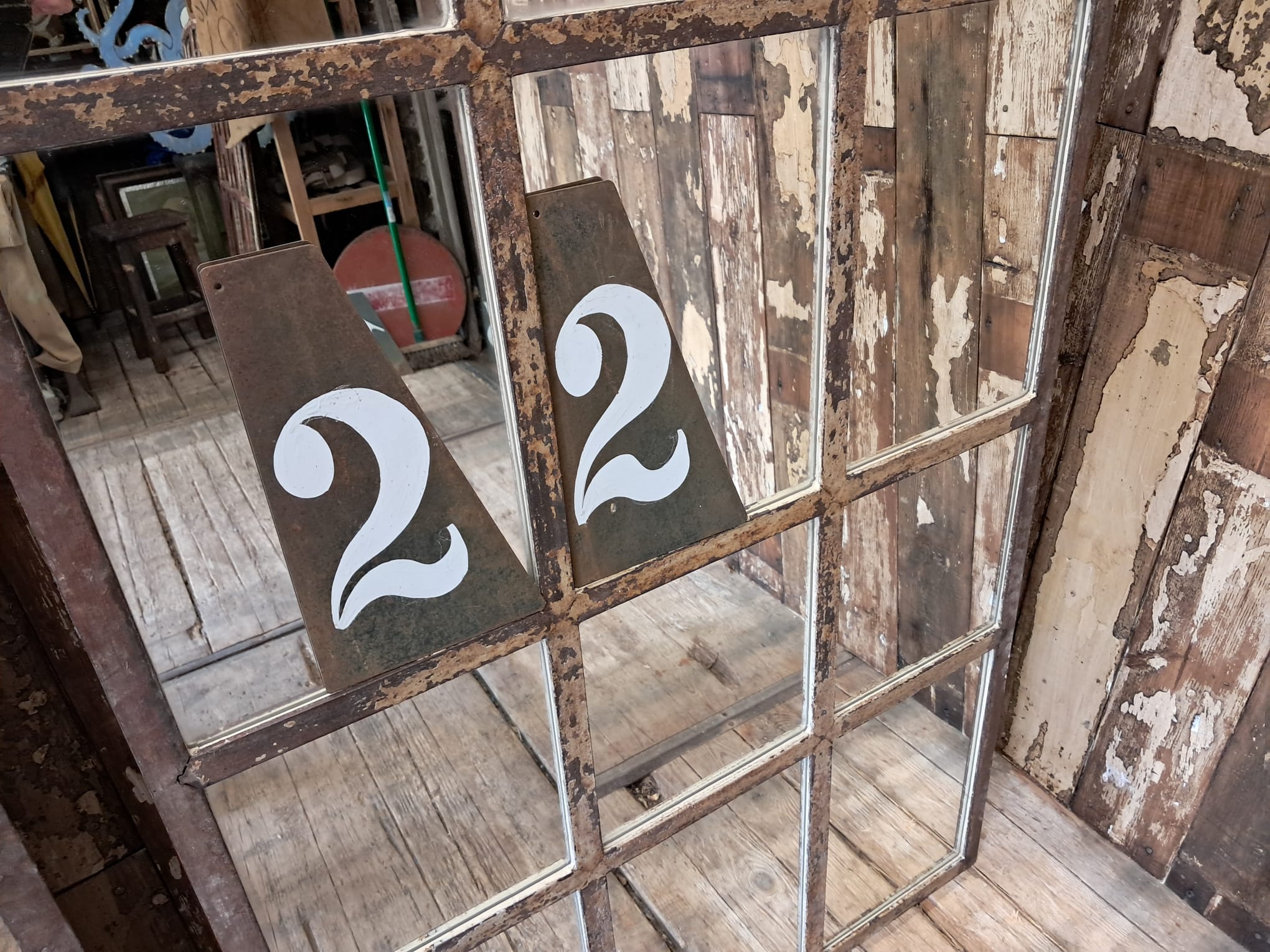 wrought iron straight edge window mirror mirrors garden