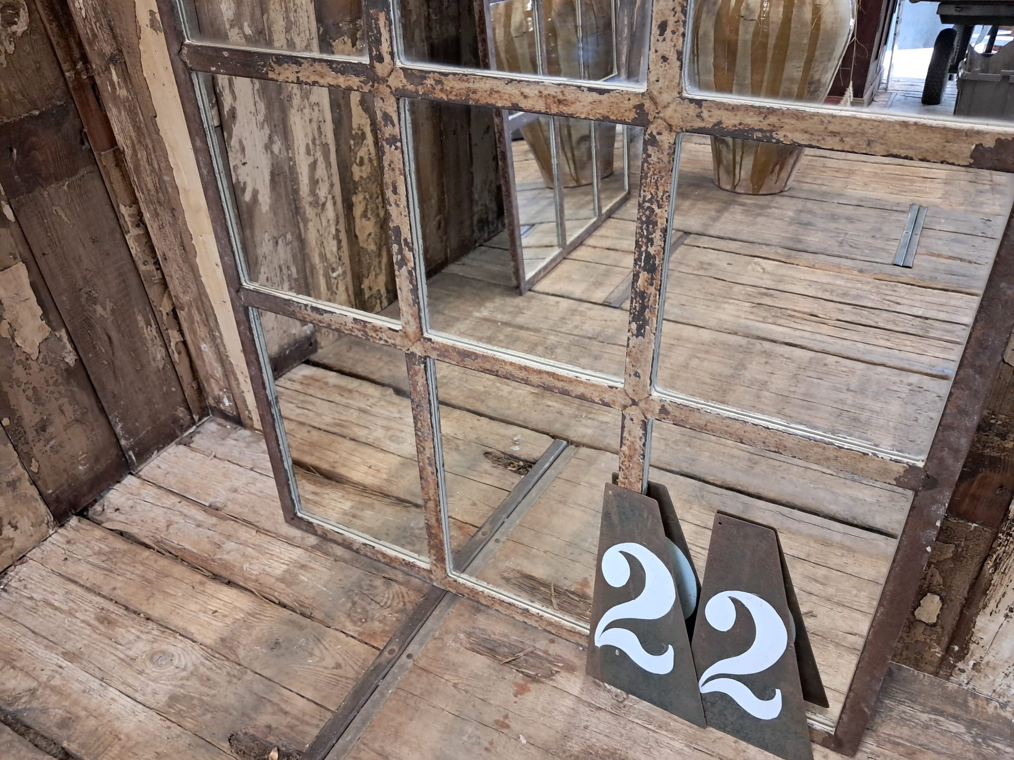 wrought iron straight edge window mirror mirrors garden